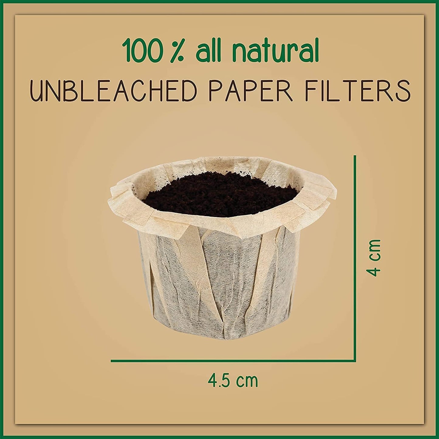 600 Paper Coffee Single-Use Filters, Brown, All-Natural & Unbleached for Keurig Brewers and Compatible with K-Cup Pods 1.0 & 2.0 Models, Disposable filters