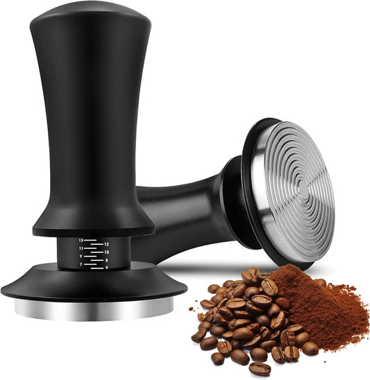 51mm Espresso Tamper with Precise Scales, Adjustable Constant Pressure Coffee Tamper for Espresso Machine, Spring-Loaded Auto-Return Espresso Accessories for Home Commercial Espresso Brewing