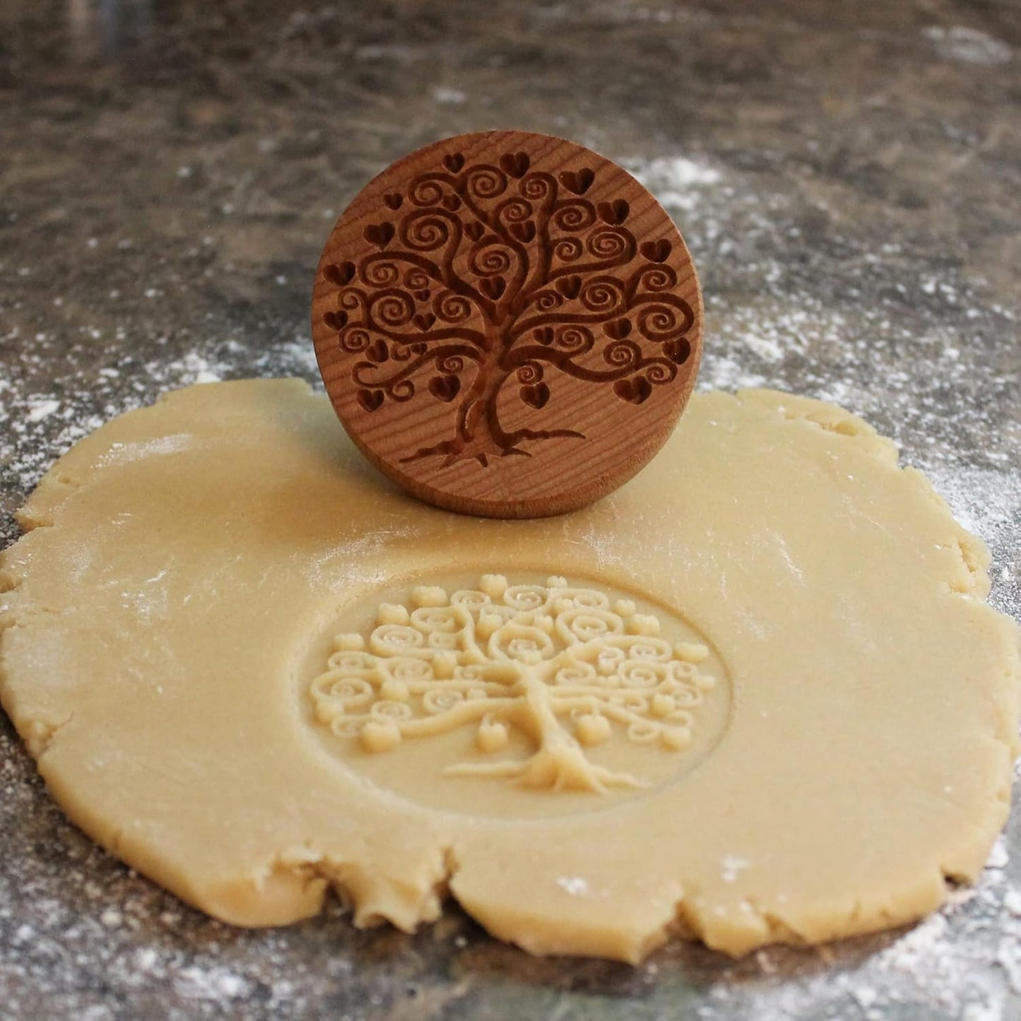 Wood Cookie Stamp, 2.5 Inch (Tree of Love CS-059)