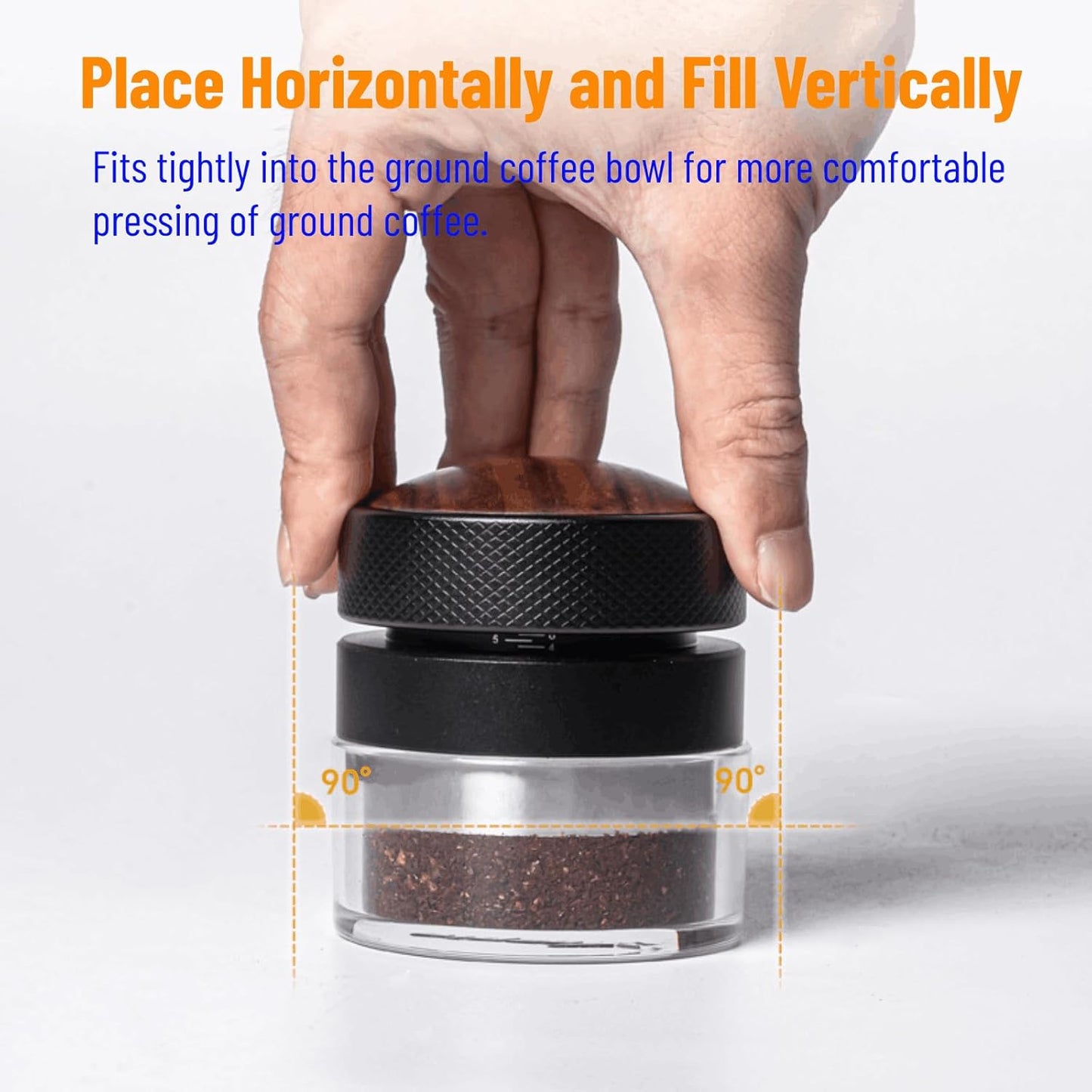 Espresso Tamper for 58mm Coffee Tamper,Self-Adjusting Gravity Tamper,WDT Tool with Clear Memory Scale,Stainless Steel Walnut Tamper for Espresso Coffee Machine Accessories,for Home,Office & Coffee Bar