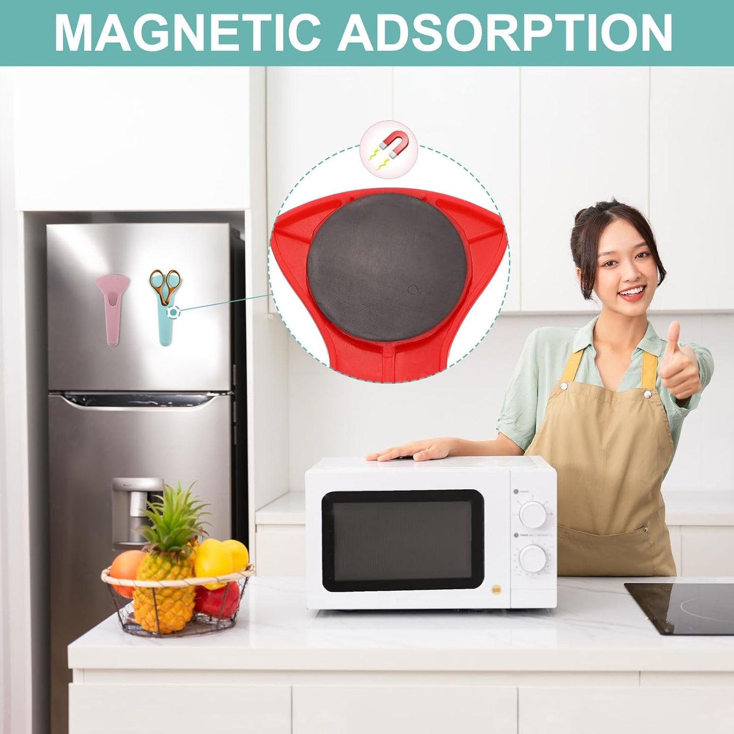 uxcell 2 Pcs Magnetic Scissor Holder, 7.48" x 3.46" Plastic Scissors Cover Durable Waterproof Protector Portable with Round Magnetic Absorber for Kitchen Shears, Blue