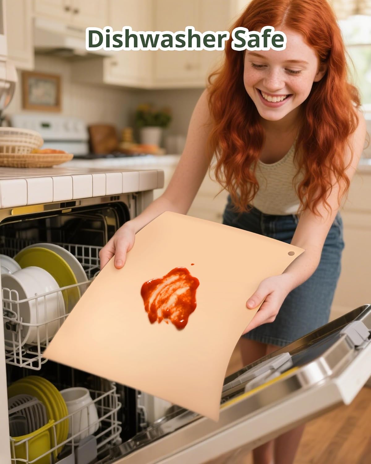 Bamboo Serving Tray, Breakfast in Bed Tray with Removable Silicone Mat, for Pantry Living Room Bathroom Tea Bar