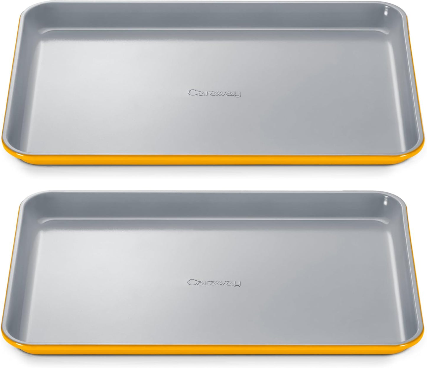 Caraway Non-Stick Ceramic Medium Baking Sheet - Naturally Slick Ceramic Coating - Non-Toxic, PTFE & PFOA Free - Perfect for Baking, Roasting, and More - Medium (15" x 10") - Marigold