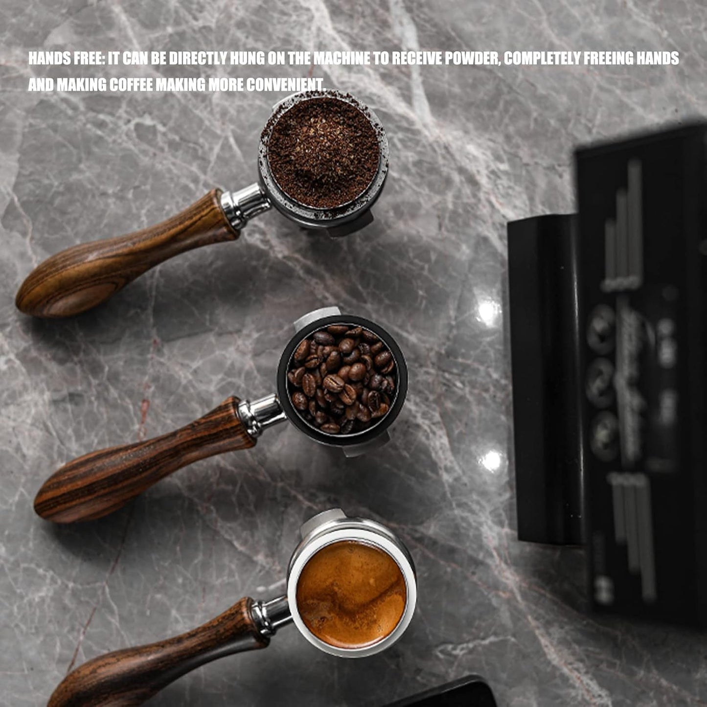 58mm Stainless Steel Dosing Cup, Espresso Coffee Powder Cup Crema Coffee Tool for Coffee Machine(#2)