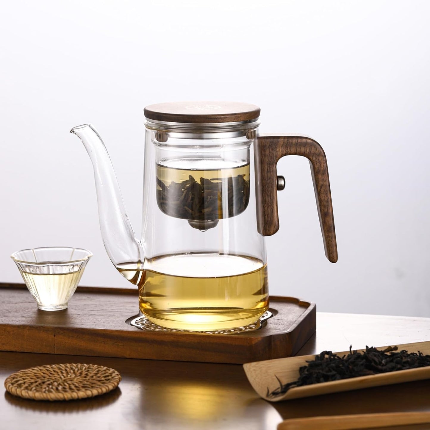 Teapot,Magic Witchcraft Enchanted Glass Teapot, Detachable Loose Tea Glass Infuser,27 Ounces (about 800 ml)