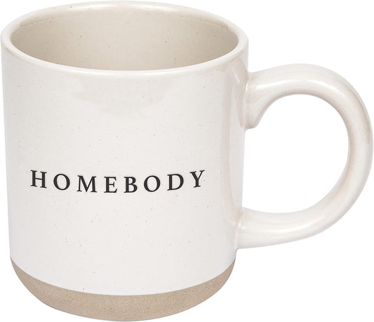 Sweet Water Decor Homebody Stoneware Coffee Mug | Novelty Coffee Mugs | 14oz Stoneware Coffee Cup | Microwave & Dishwasher Safe | Cozy Coffee Mugs for Home | Birthday Gifts for Her