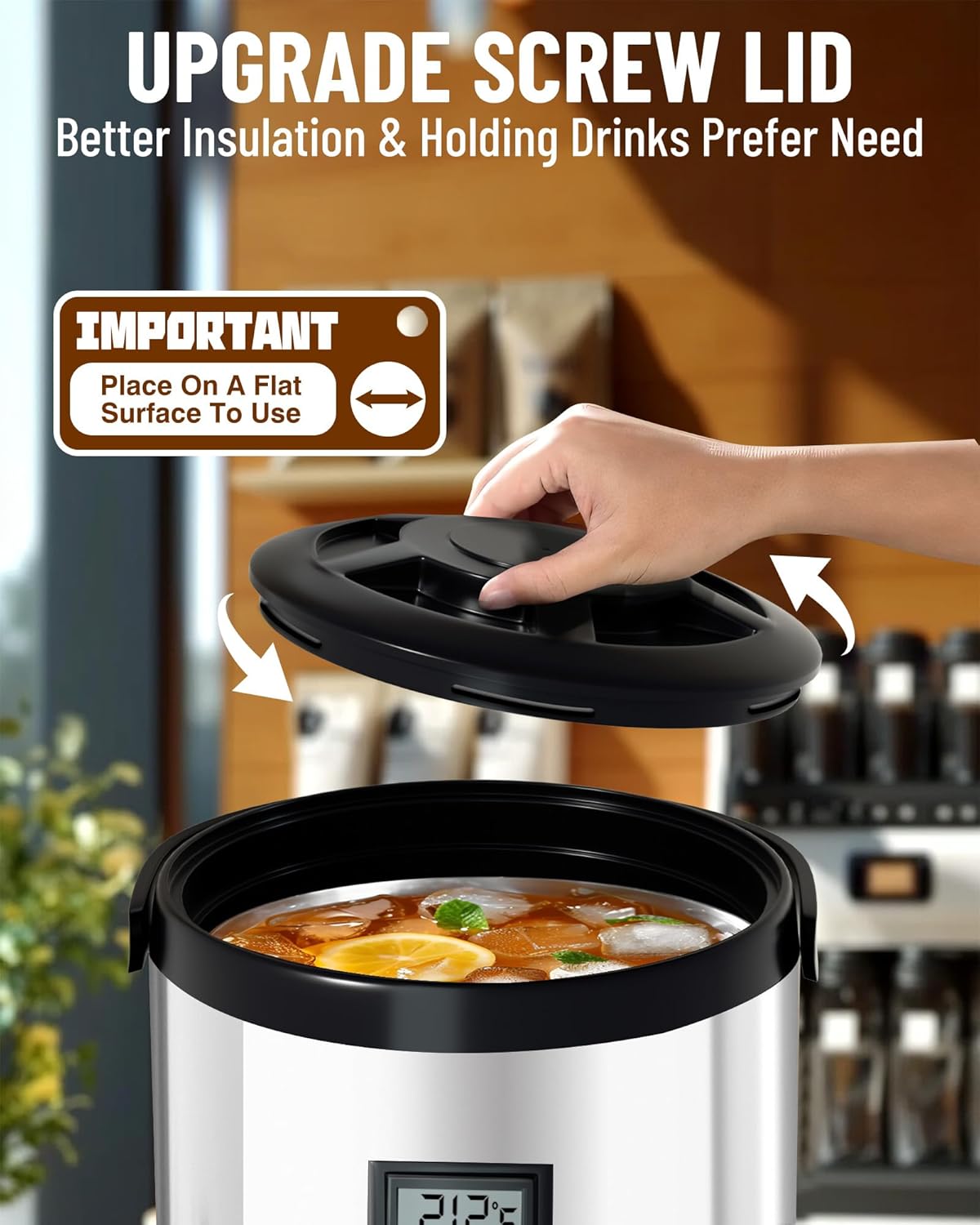 WantJoin Insulated Beverage Dispenser-75 Cup Hot&Cold water Urn for Catering-Stainless Steel Premium 12 L/3.2 Gallon Hot Drink Dispenser with Spigot for Coffee & Hot tea,Cold Milk,Water,Juice(Silver)