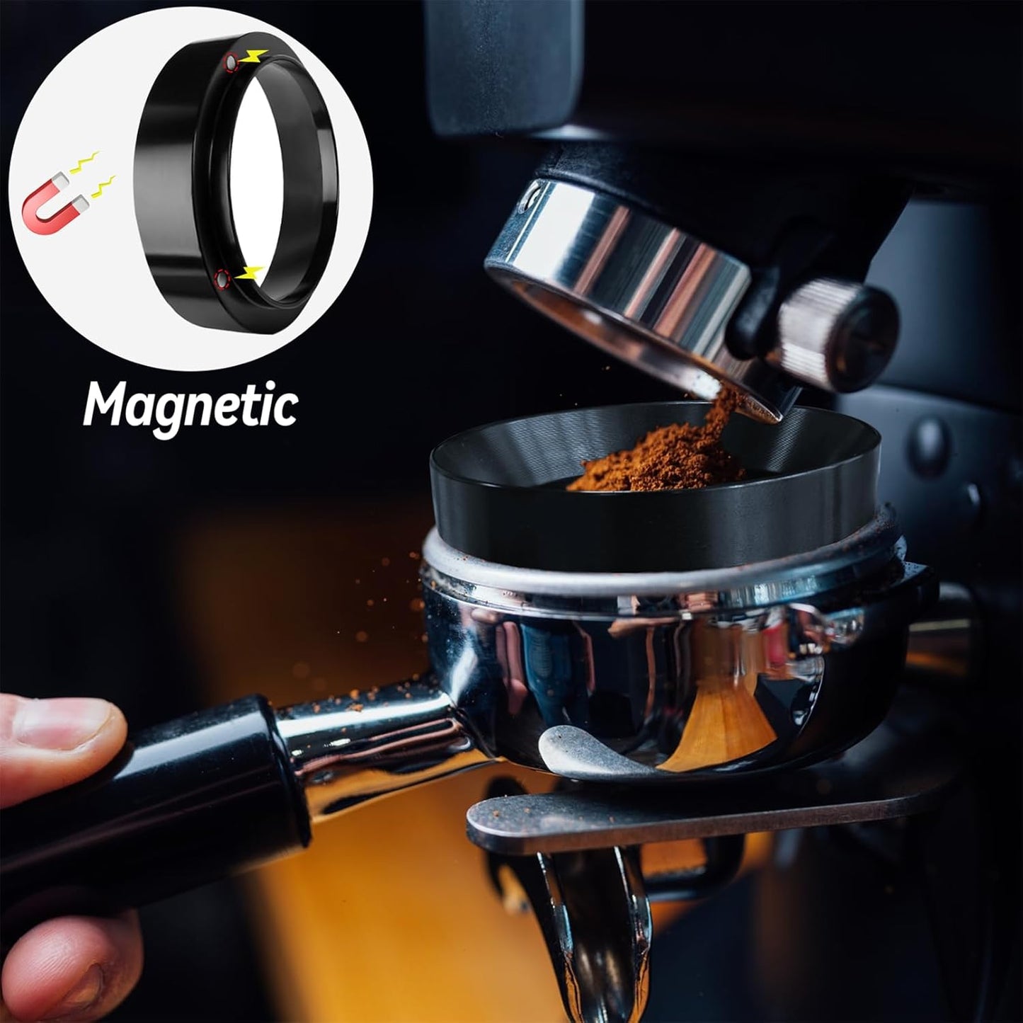 51mm Tamper Espresso Accessories Kit, Coffee Espresso Tamper Set with Wdt Tool, Espresso Tamper Mat, Espresso Dosing Funnel, 51mm Espresso Puck Screen, Coffee Tamper Espresso Barista Tools