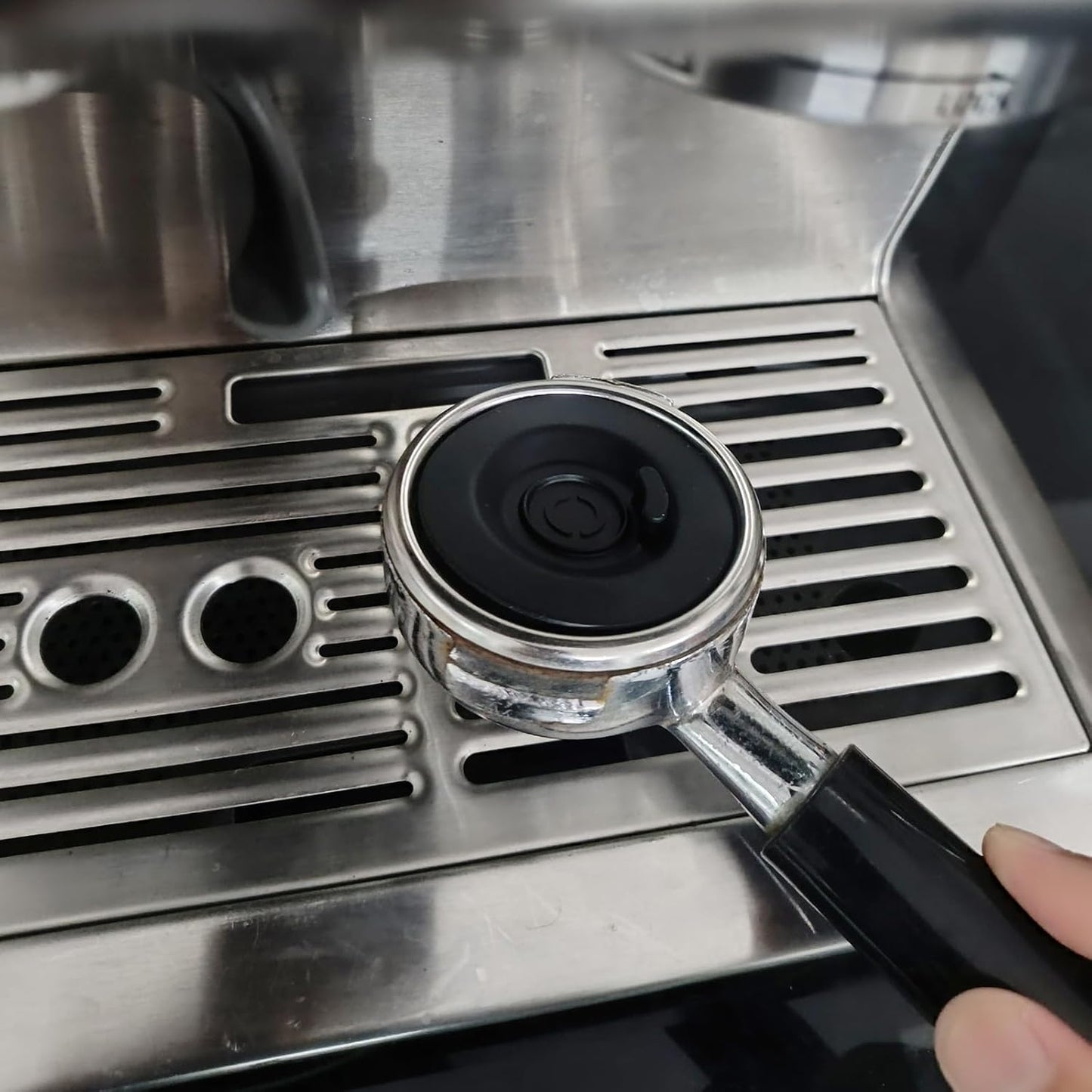 2 PCS 54mm Backflush Cleaning Disc for Breville Espresso Machine,silicone Disc for Breville Espresso Machine Part 878/870/860/880/810/840/450/500,Gray