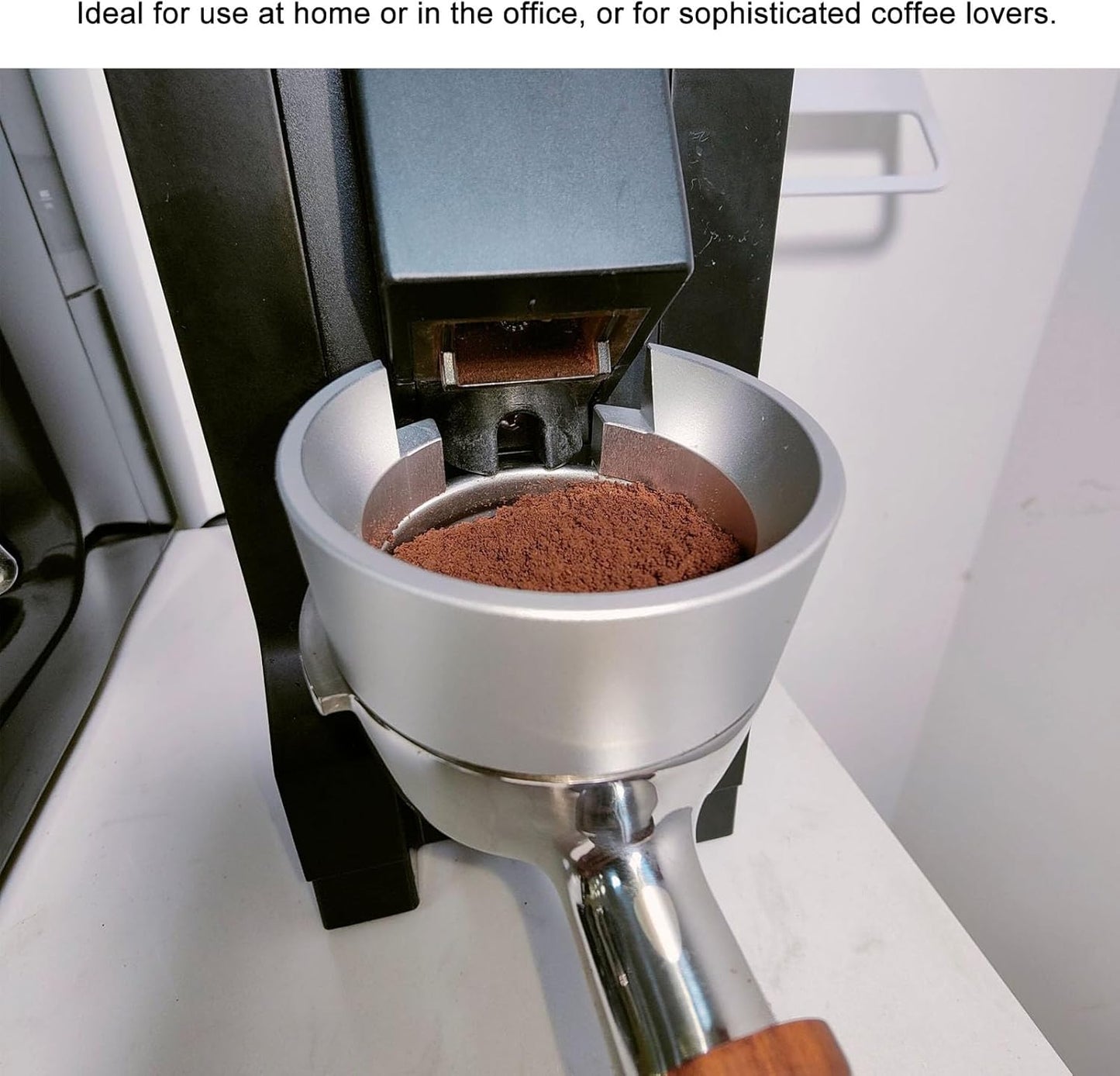 58mm Espresso Dosing Funnel, Lightweight Aluminum Portable Filter Funnel, Compatible with 58mm Portafilter (Silver)