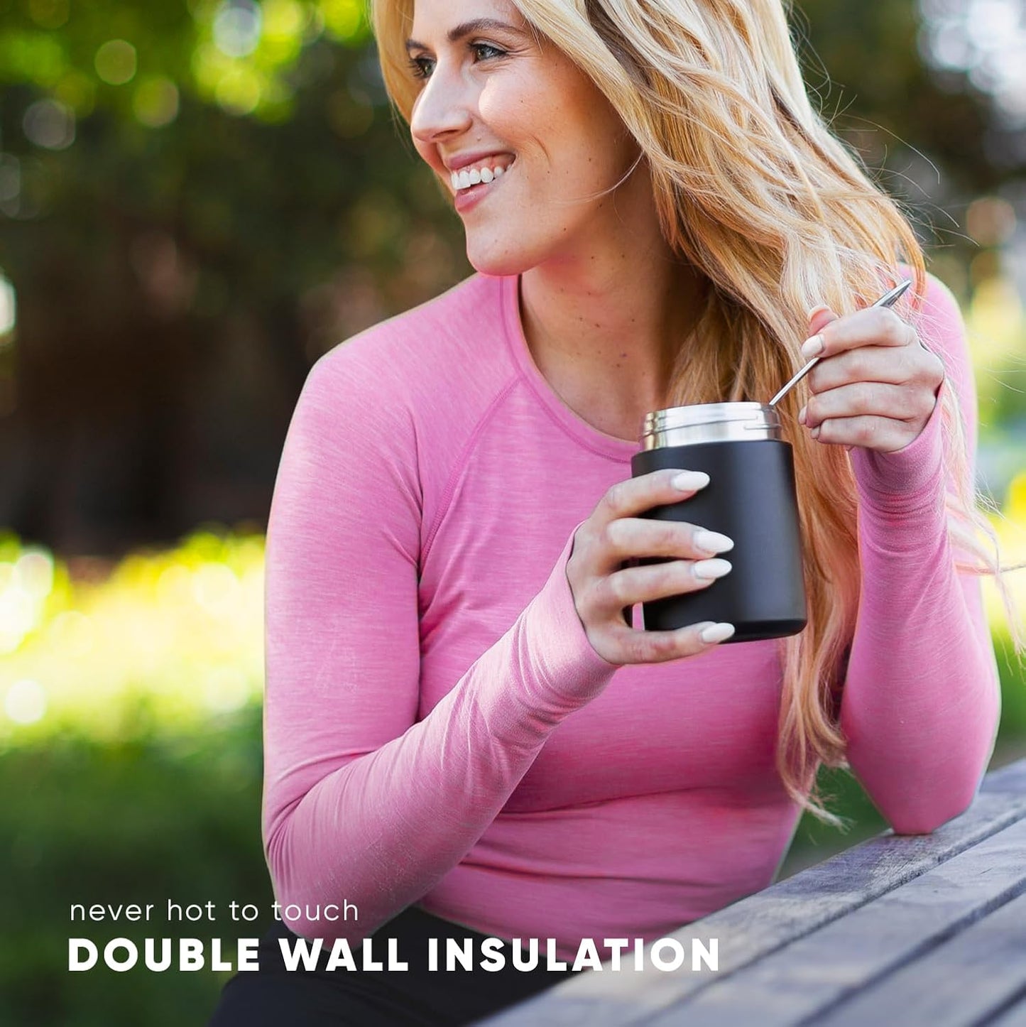 Simple Modern Food Jar for Hot Food | Reusable Stainless Steel Vacuum Insulated Leak Proof Lunch Storage for Smoothie Bowl, Soup, Oatmeal | Provision Collection | 16oz | Ice Gray