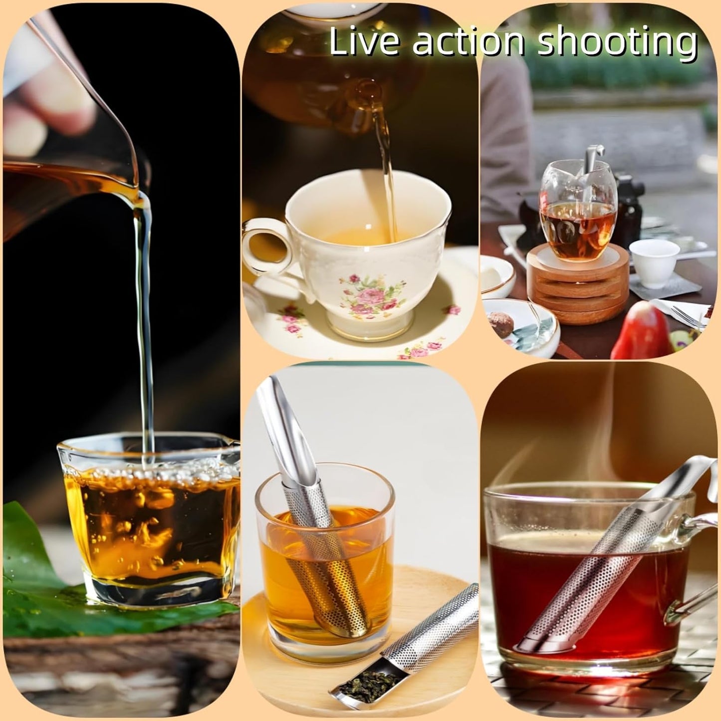 2 Sets Upgraded Version Tea Strainer, Tea Diffusers For Loose Tea，It Is Also Equipped With A Base And A Brush For Easy Placement，Tea Infuser For Loose Leaf Tea Applicable To Office, Home, Travel