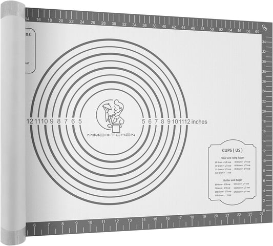 Non Stick Silicone Pastry Mat,Silicone Dough Rolling Mat Baking Mats Silicone for Baking Sheets Large Silicone Mat for Baking Fondant Pie Crust Pizza and Cookies Mat Heavty Duty Kitchen Counter Mat