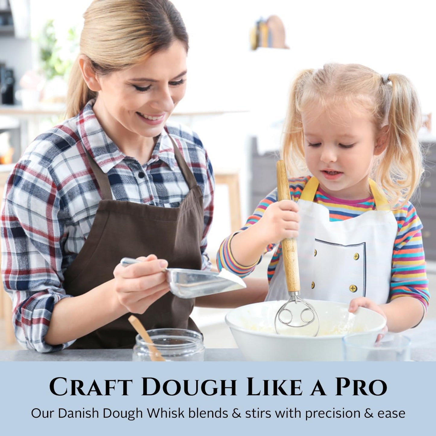 Spartali & Company Versatile 13-Inch Danish Dough Whisk for Sourdough: Essential Sourdough Bread Baking Supplies, Bread Making Tools, and Baking Tools - Whisks for Cooking & Mixing Dough Effortlessly