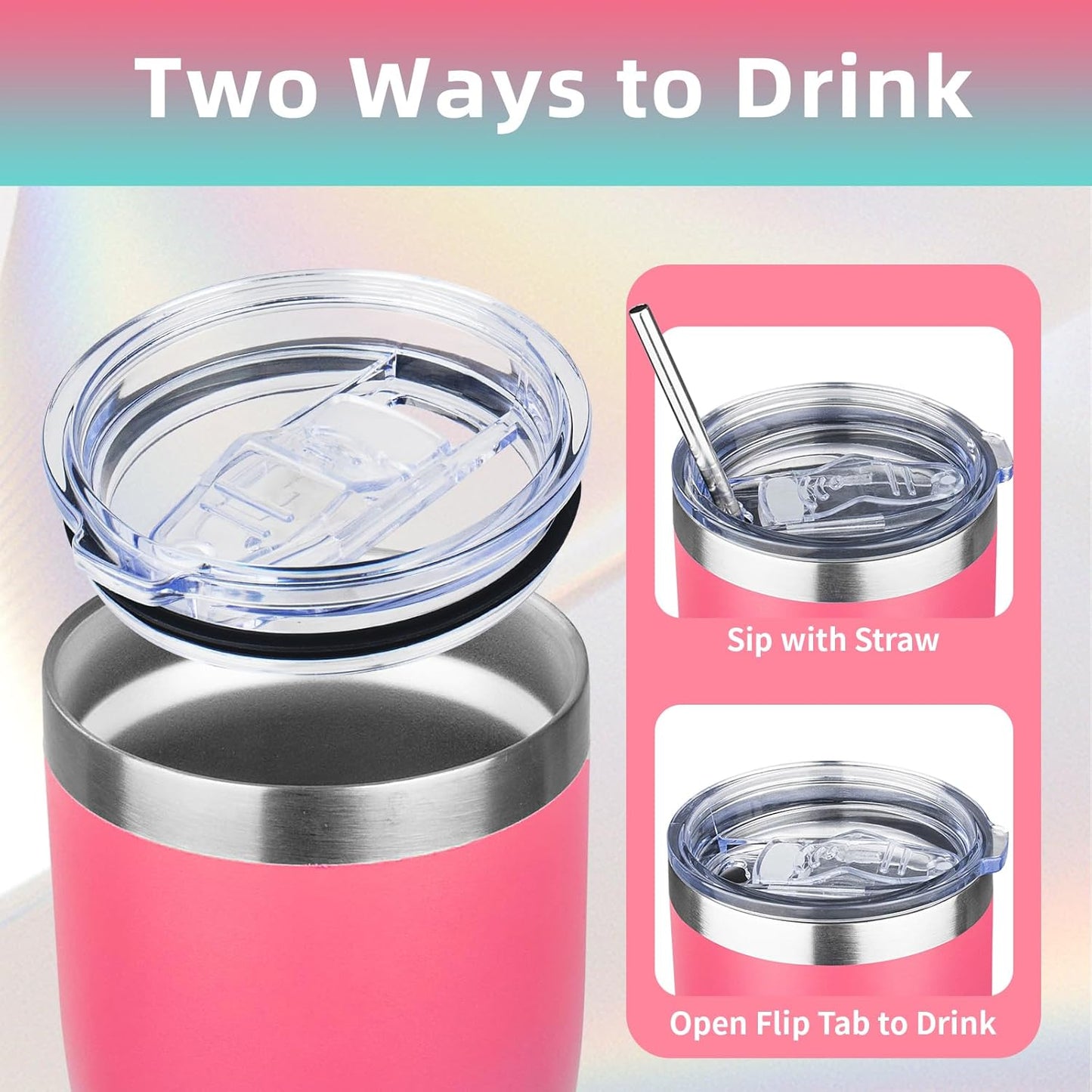 MEZMUT 20oz Coffee Tumbler with Lid and Straw Double Wall Vacuum Insulated Cup Stainless Steel Travel Mugs Insulated for Hot and Cold Leakproof Powder Coated Tumbler for Indoor and Outdoor