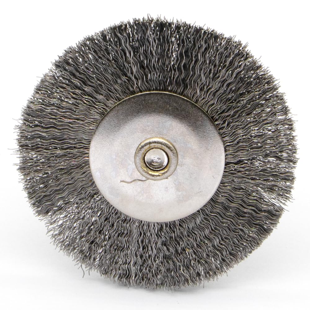 20PCS T-shaped Wire Brushes - Metal Rust Removal, Polishing, Cleaning - 38mm Diameter, 3mm Shaft - Removes Burrs, Dust, and Oxide Layer - Handles Rough Surfaces - Designed for Industrial and DIY Use