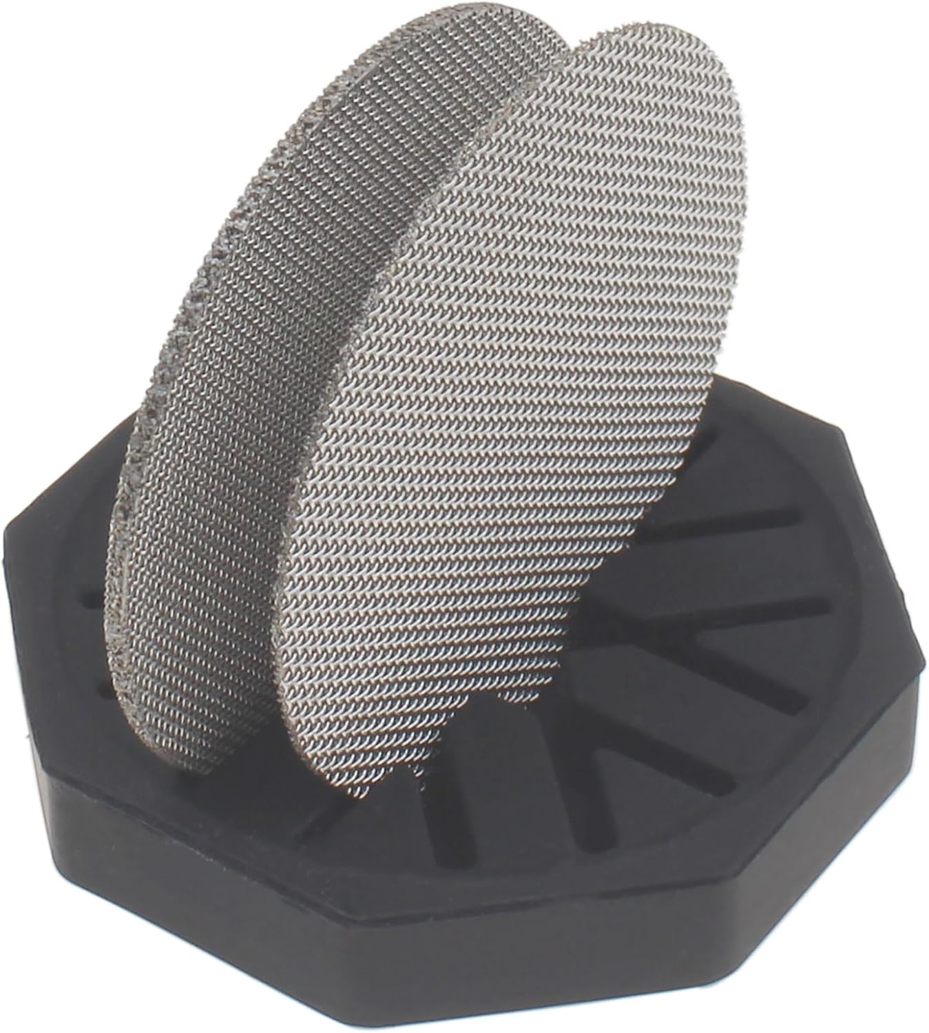 53.5mm Puck Screen Stainless Steel Espresso Puck Screen Coffee Filter Mesh with Silicone Holder Compatible with Espresso Machine 54mm Portafilter Basket (2pcs)