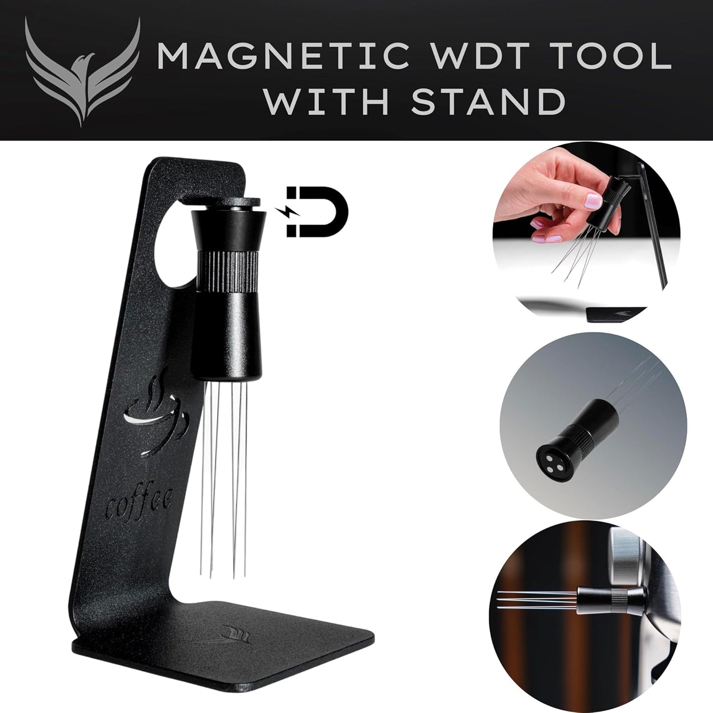 54mm Espresso Tools Kit Walnut Breville Accessories Includes Espresso Shaker, Spring Loaded Coffee Tamper, Leveling Tool, Bottomless Portafilter 54mm and Espresso Stirring Tool