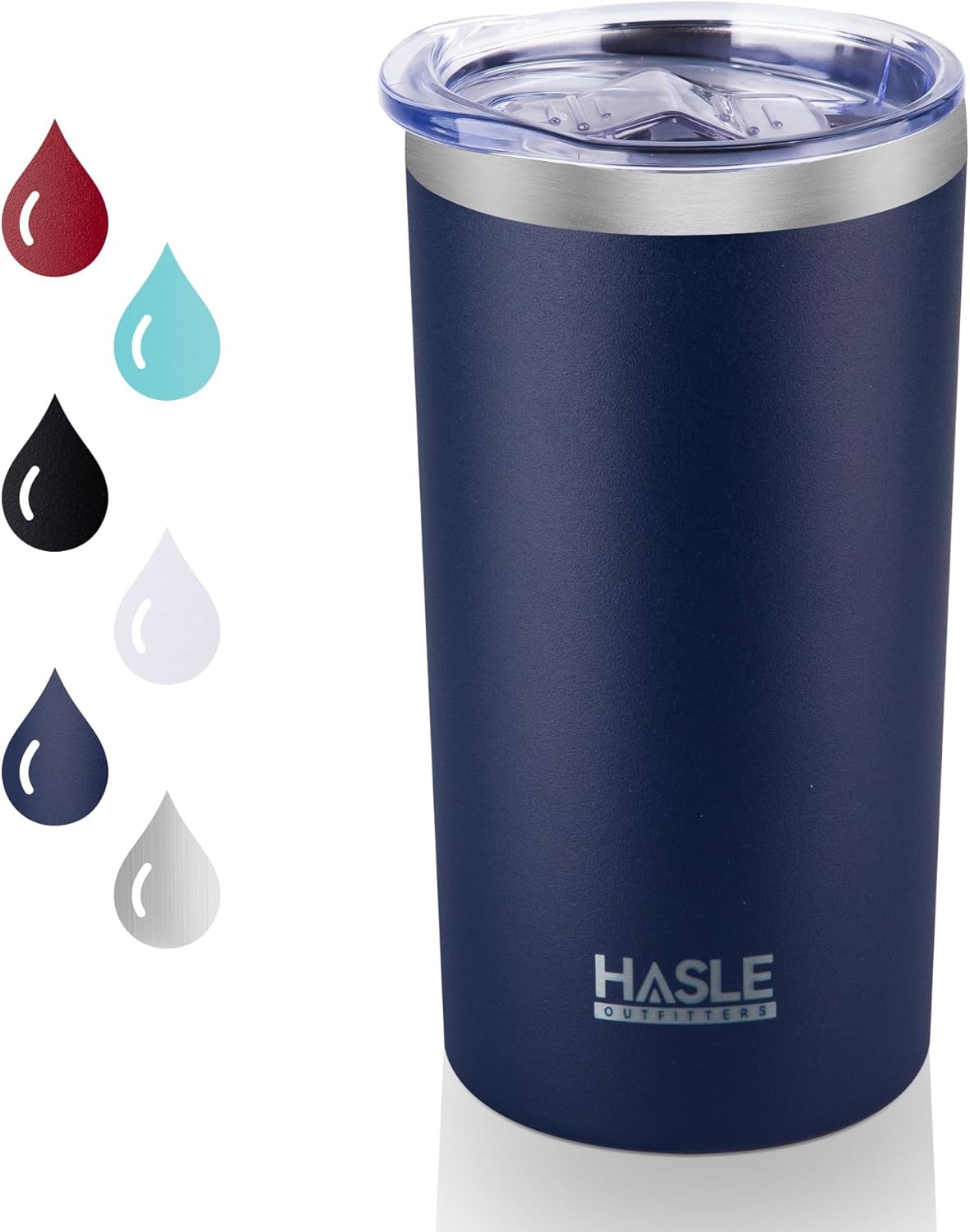HASLE OUTFITTERS 12 oz Skinny Tumbler, Stainless Steel Insulated Slim Tumbler with Lid, Reusable Double Wall Travel Coffee Mug, Durable Powder Coated Travel Water Cup(Navy,1)