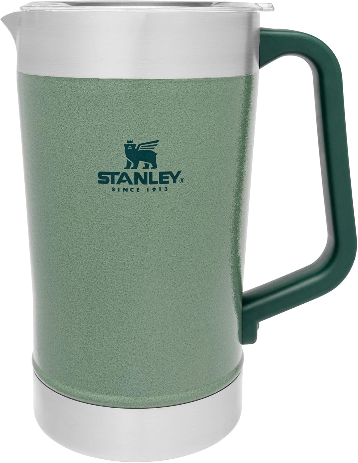 Stanley Stay-Chill Pitcher 64 oz | Cold Water, Beer, and Drink Pitcher with Lid | Large Capacity Durable Beverage Container with Handle | Insulated Stainless Steel | BPA-Free | Hammertone Green
