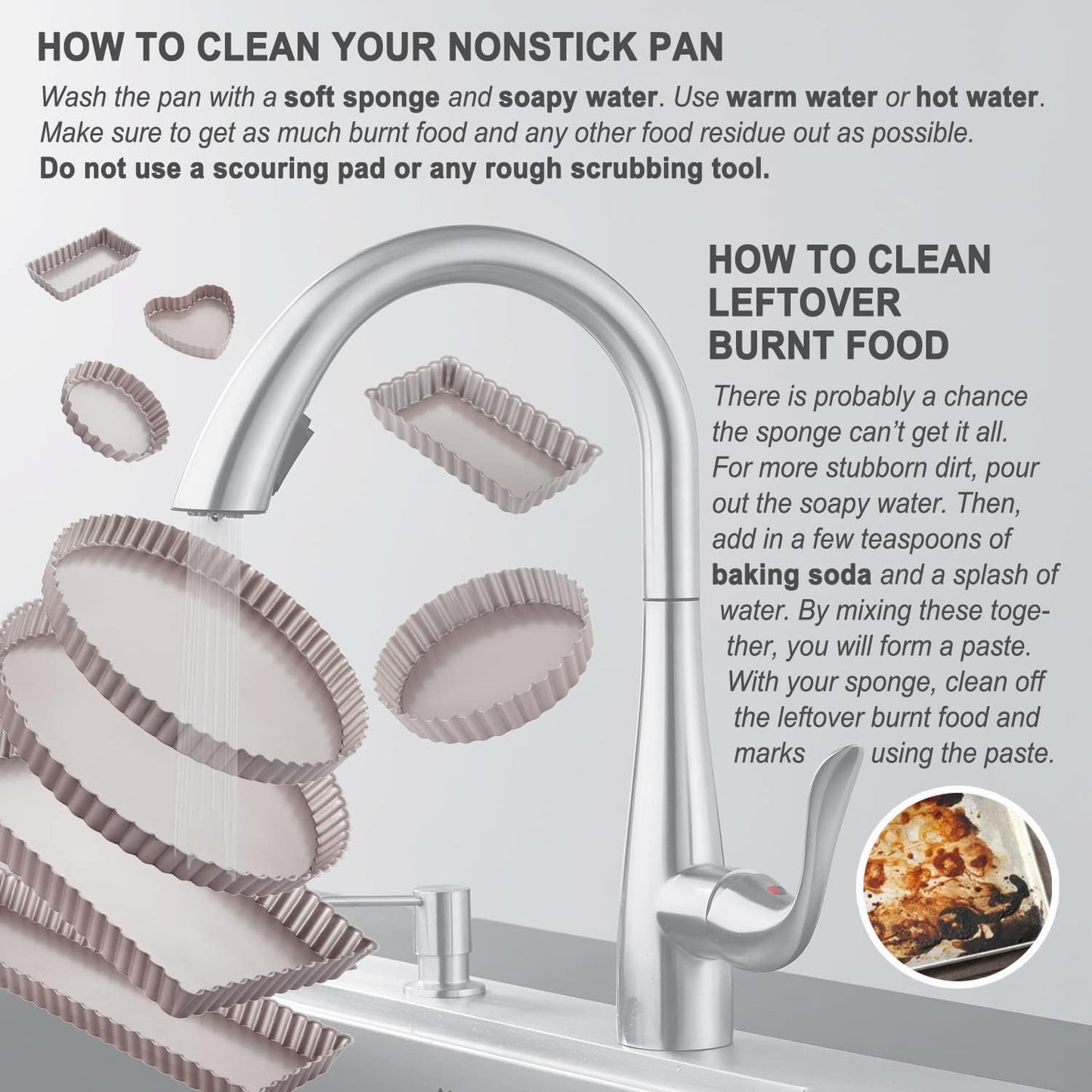 CHEFMADE 9.5-Inch Round Tart Pan with Holes Removable Loose Bottom, Non-Stick Carbon Steel Quiche Pan for Oven Baking (Champagne Gold)