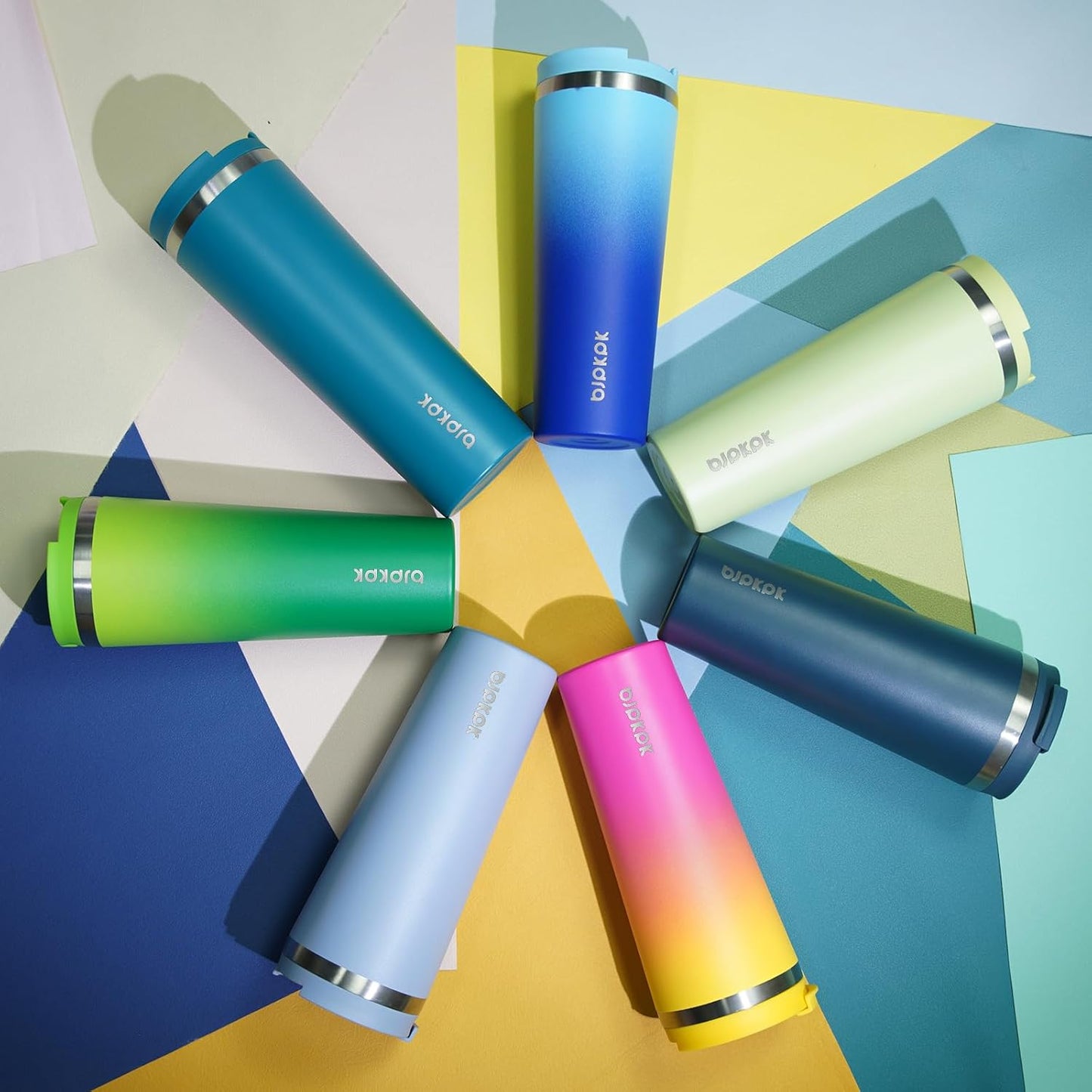 BJPKPK 22oz Tumbler With lid And Straw Stainless Steel Travel Coffee Mug Insulated Tumblers Cups,Bamboo Grove