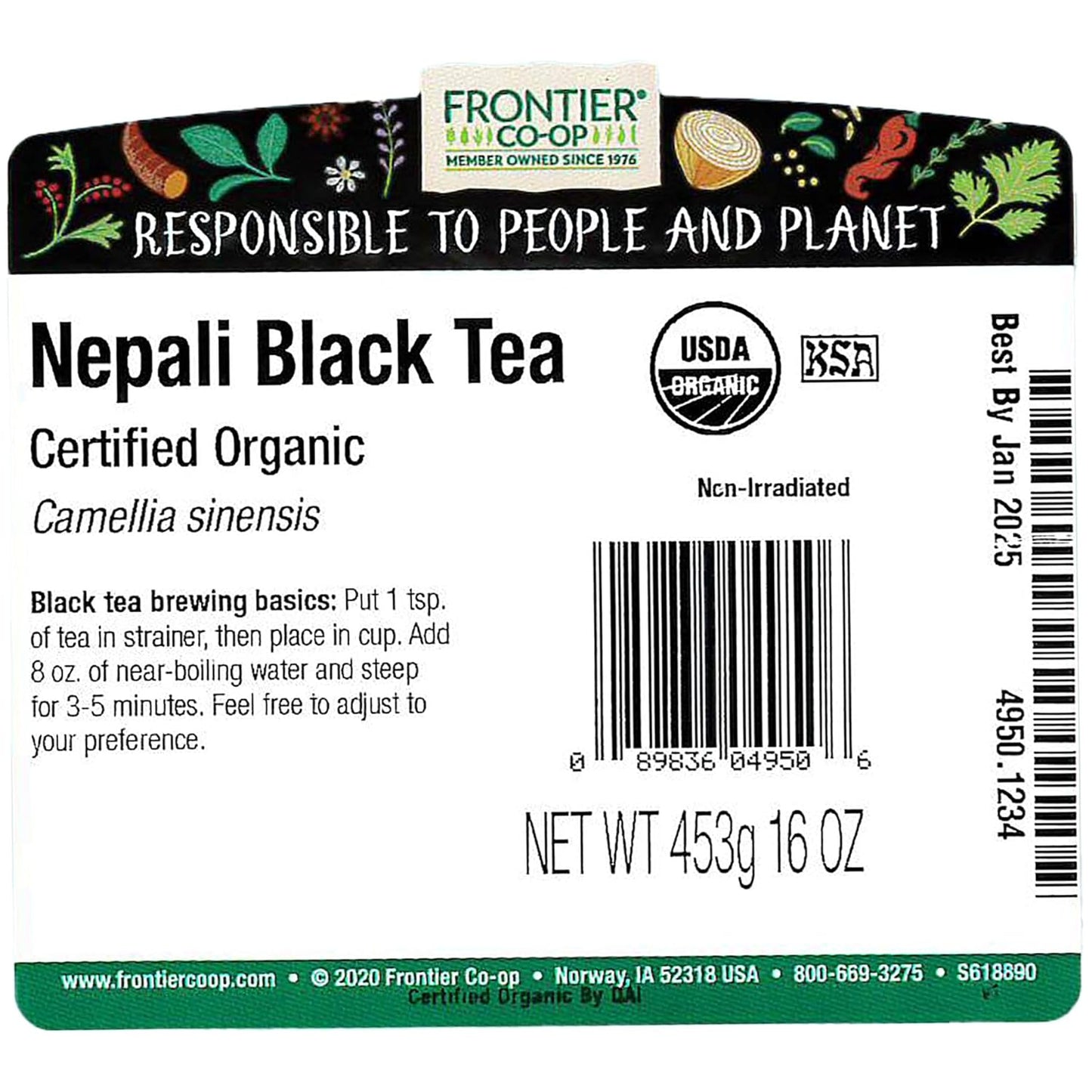 Frontier Bulk Nepali Black Tea, Organic, 1 Pound