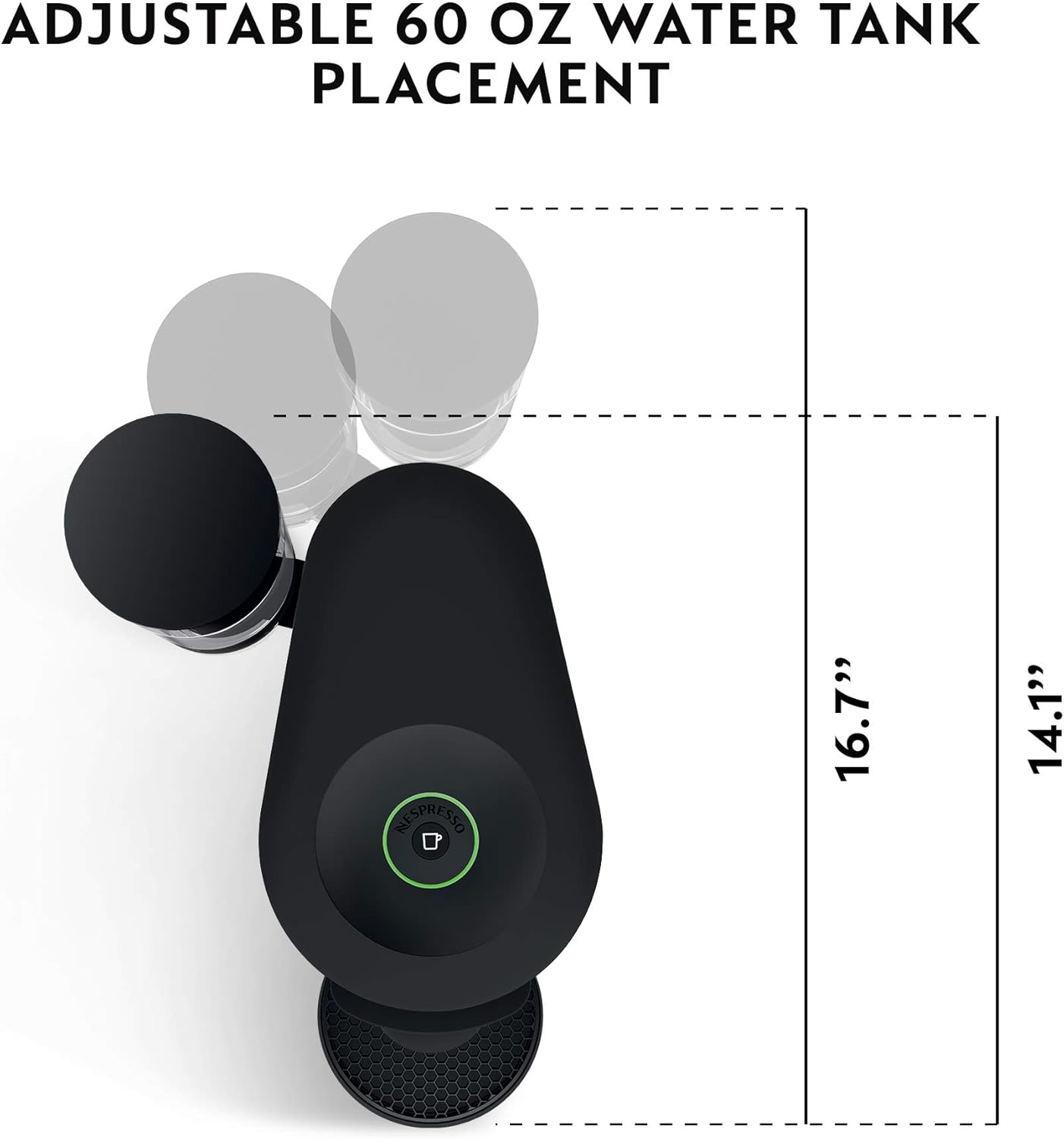 Nespresso Vertuo Plus Deluxe Coffee and Espresso Maker by De'Longhi, Matte Black with Aeroccino Milk Frother