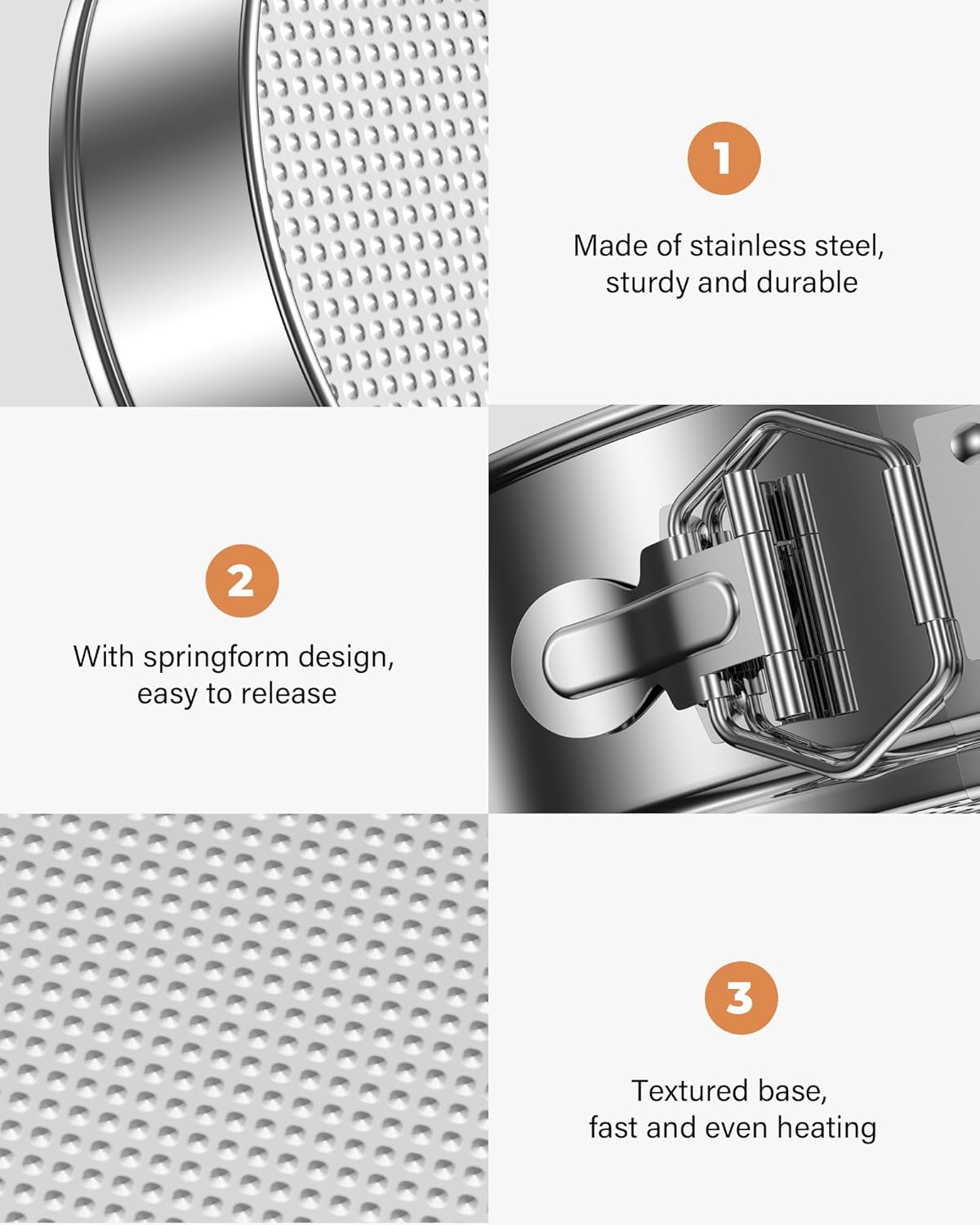 Kootek Cake Pan, Nonstick Springform Pan with Removable Bottom, 9 Inch Round Cheesecake Cake Baking Pans