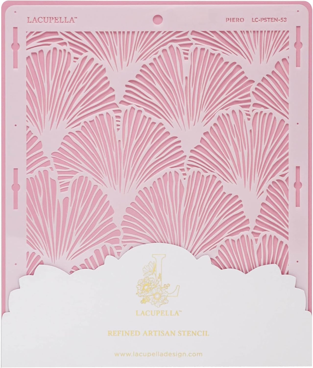 Large Cake Decorating Stencil (Piero) Ginkgo Leaves Pattern