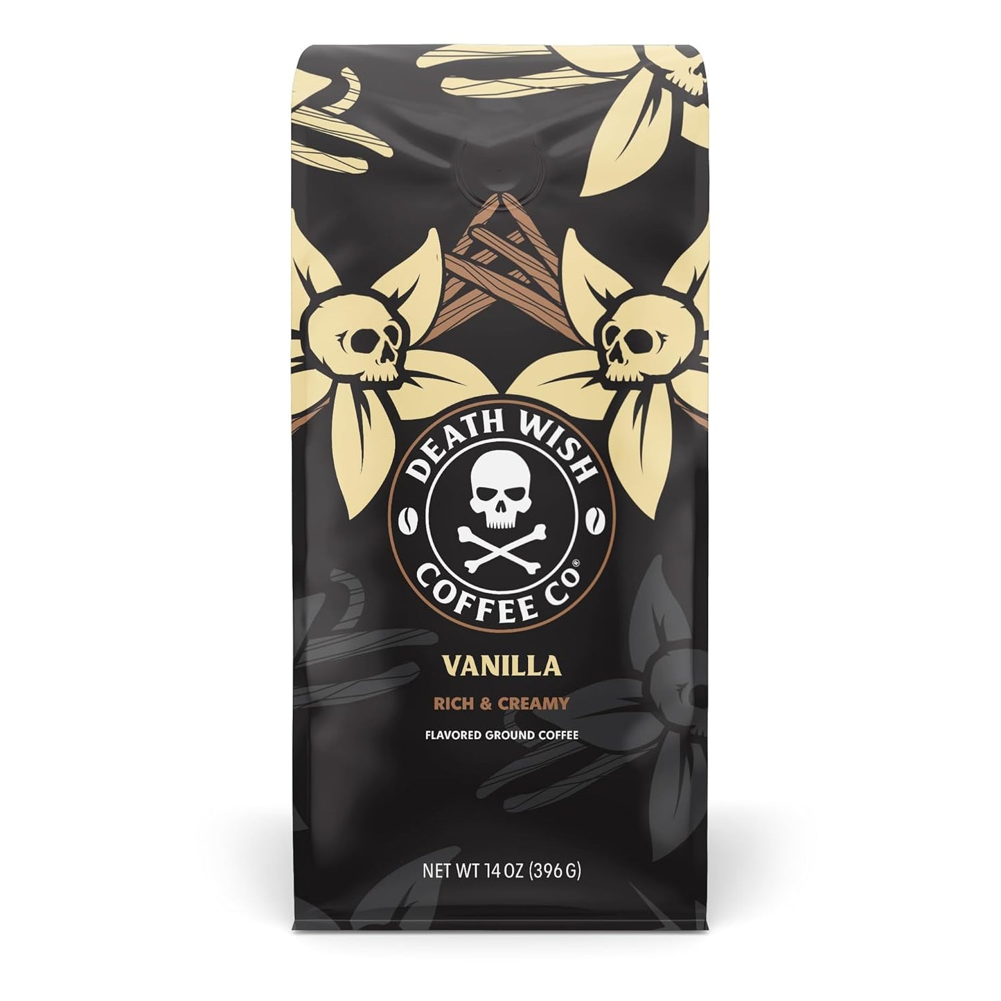 DEATH WISH COFFEE - Vanilla Ground Coffee (14 oz)