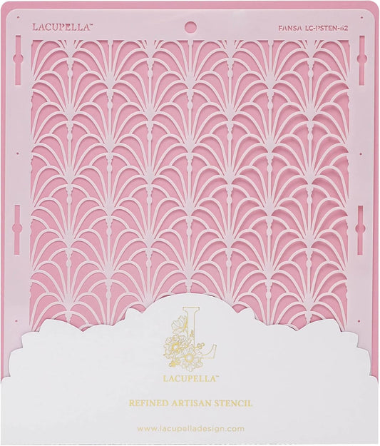 Large Cake Decorating Stencil (FANSA) Fan Art Deco Pattern