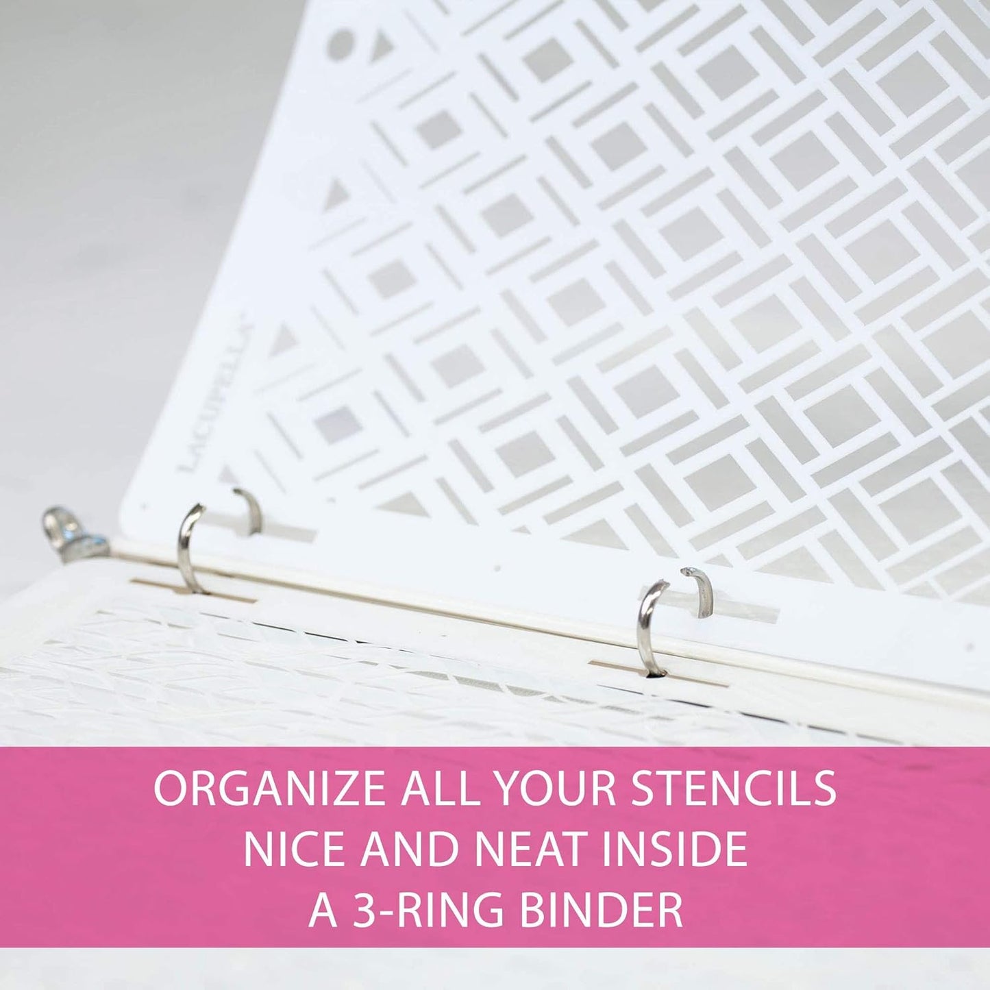 Cake Stencil - Seamless Delicate Pattern for Decorating Tall Double Barrel Cake to Use with Buttercream, Royal Icing, Ganache, Paint, Airbrush (MOZAI)