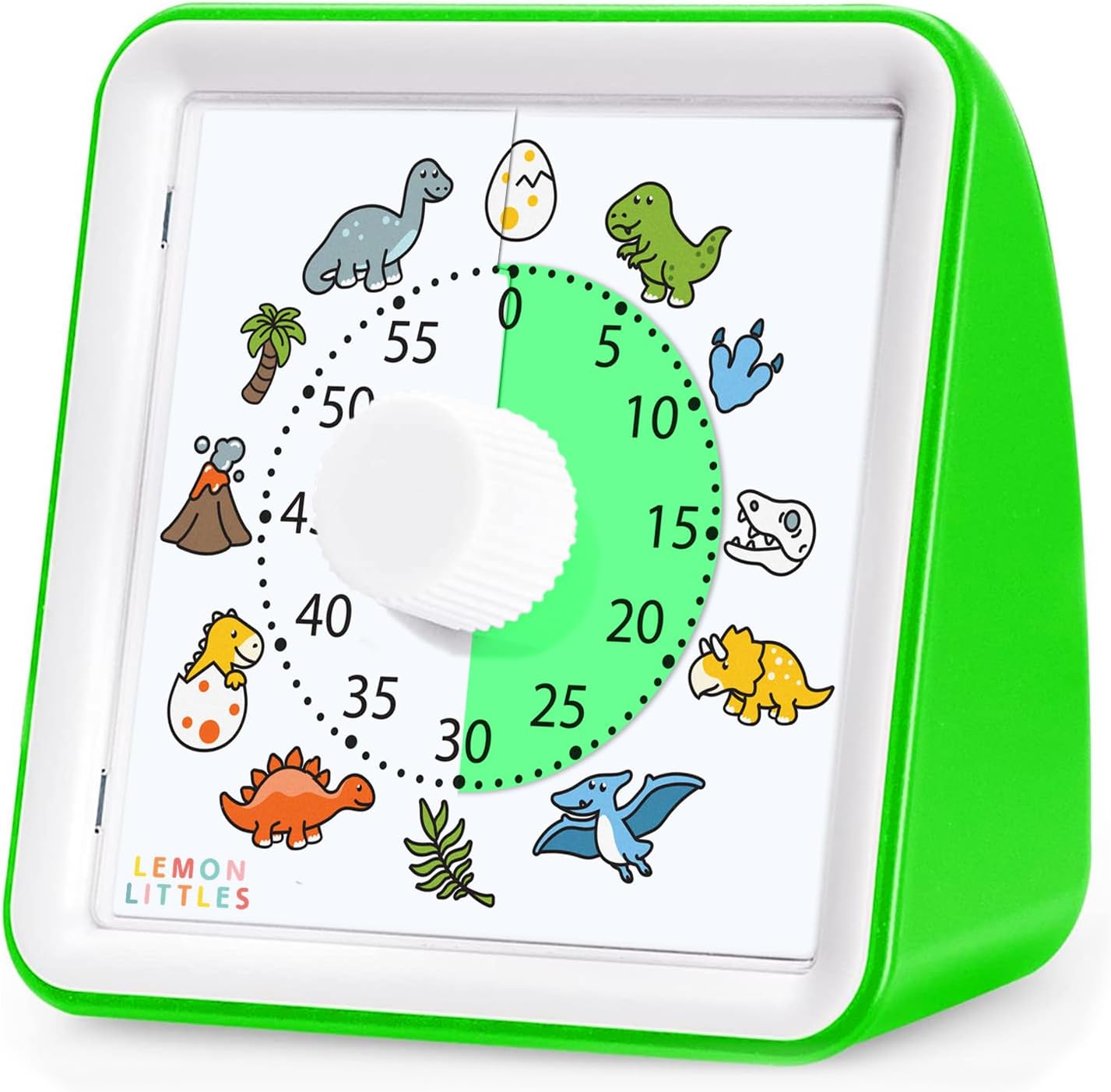 Visual Timer for Kids, Toddler, Autism, ADHD & Preschool Classroom - Animal Silent Countdown Timers - 60 Minute Productivity & Time Management Clock (Dinosaur)