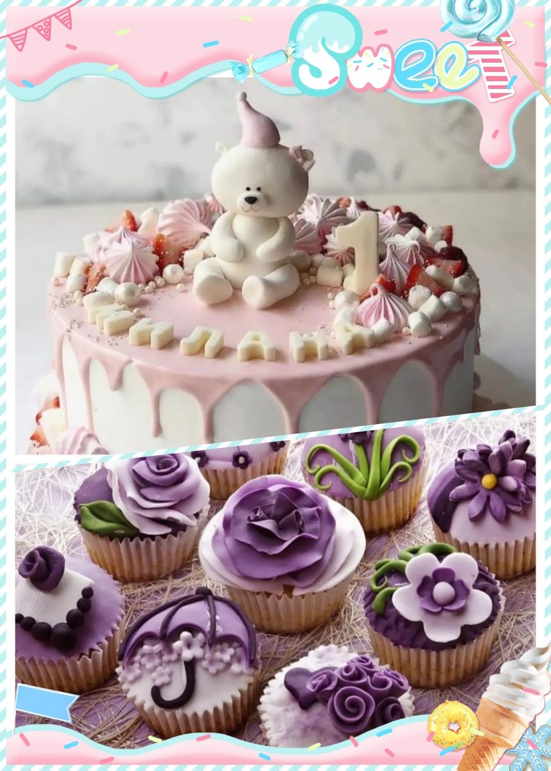 XXL 26in Pastry Bags Disposable, 100 Pcs 26 Inch Decorating Piping Bags for Frosting, Royal Icing, Professional Cake Supplies for Baking and Decorating