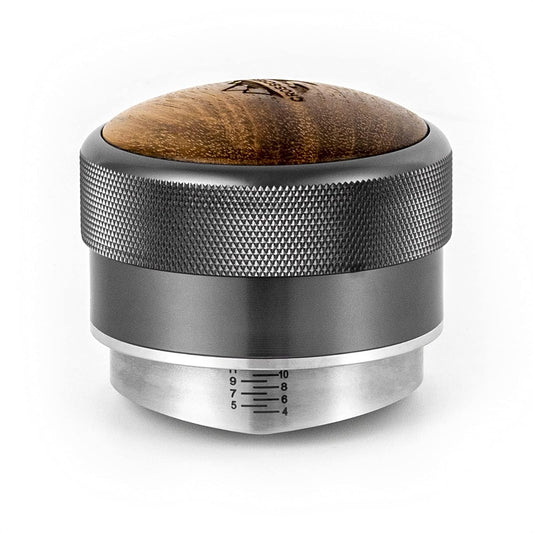 CrossCreek 58mm Espresso Distributor | Adjustable Depth Fits All 58mm Espresso Portafilter | Breville/Rancilio/La Marzocco | Stainless Steel & Walnut Distribution Tools | Espresso Machine Accessories