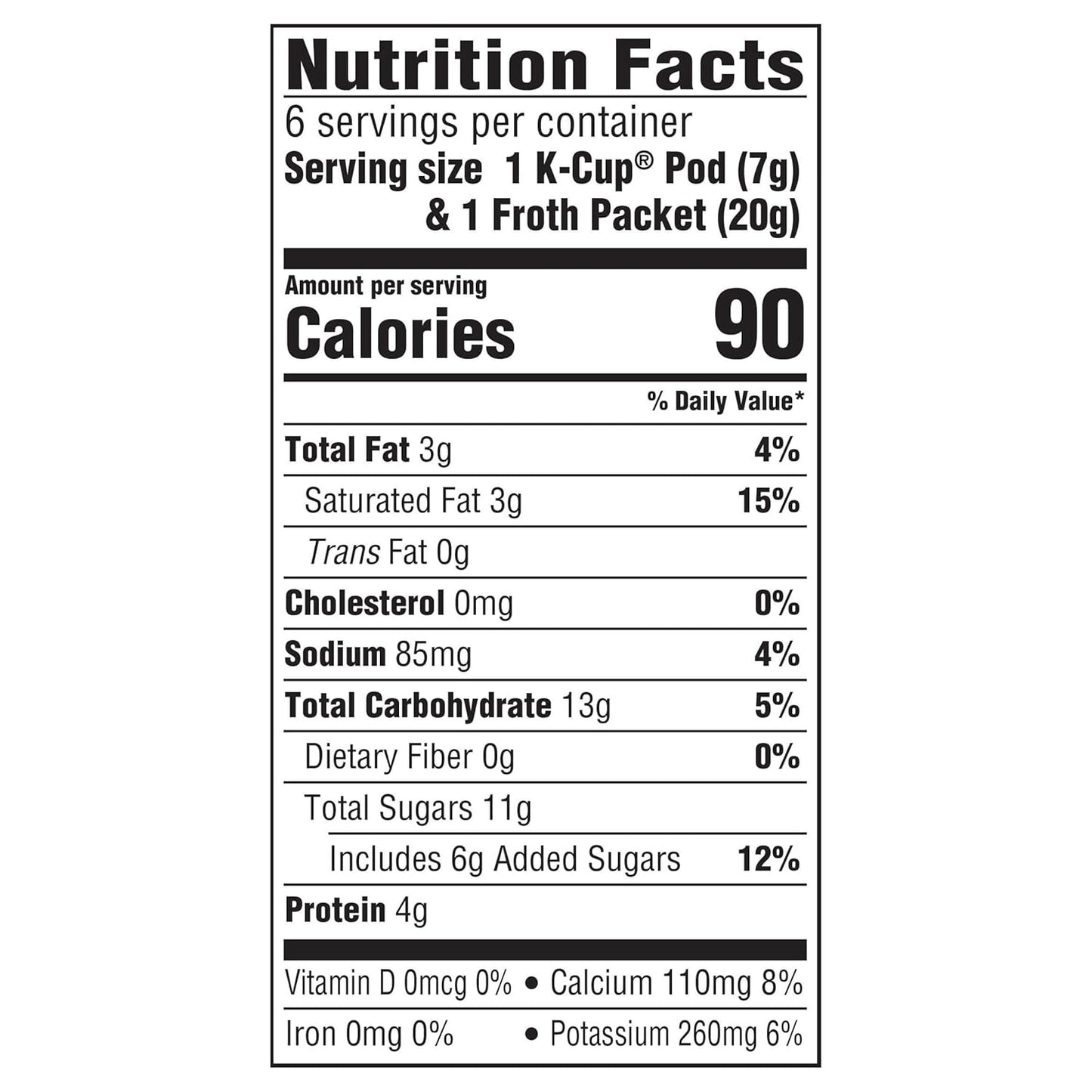 Gevalia Frothy 2-Step Artificially Flavored Cappuccino Espresso Style K‐Cup Coffee Pods & Froth Packets Kit, 6 ct. Box