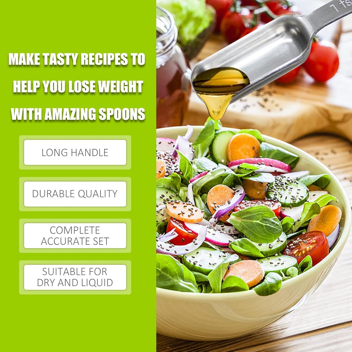 2PCS 1/2Tablespoon (1.5tsp, 7.5ml) Single Measuring Spoon, Individual Stainless Steel Long Handle Measure Teaspoon Only