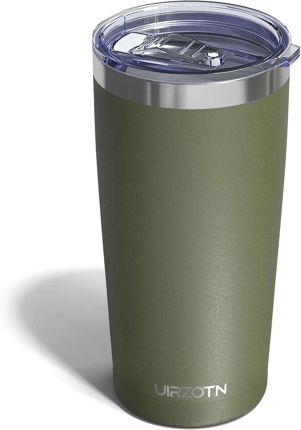 Travel Coffee Tumbler 20oz, Leakproof Travel Coffee Mug with Lid and Straw, Stainless Steel Double Wall Vacuum Insulated Tumbler for Hot/Iced Drinks (Textured Matte, Army Green)