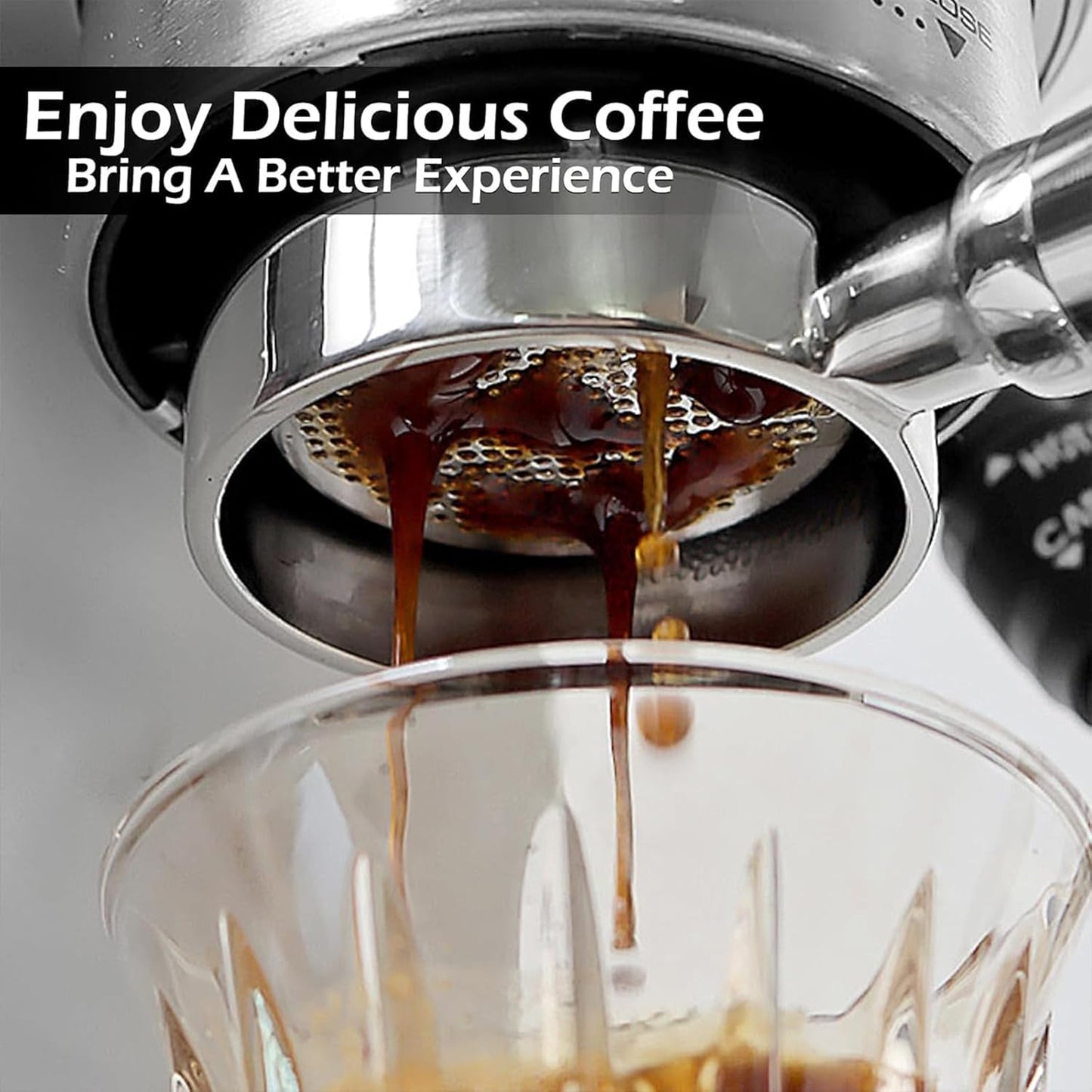 PUSEE 54mm Magnetic Dosing Funnel & Puck Screen Set 8 Magnetic Espresso Coffee Dosing Ring Reusable 1.7mm Puck Screen 316 Stainless Steel Fits All 54mm Portafilters Espresso Tools Espresso Accessories