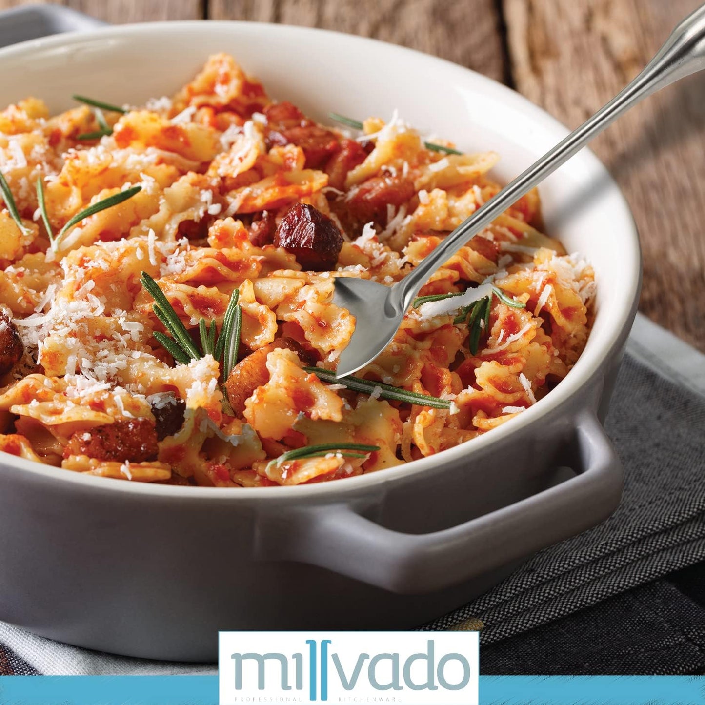 Stainless Steel Big Cooking Spoon, Kitchen Utensils and Gadgets, 15 Inch Large Spoon For for Cooking, Basting, Serving, Dishwasher Safe Metal Utensil, Durable, Solid Construction