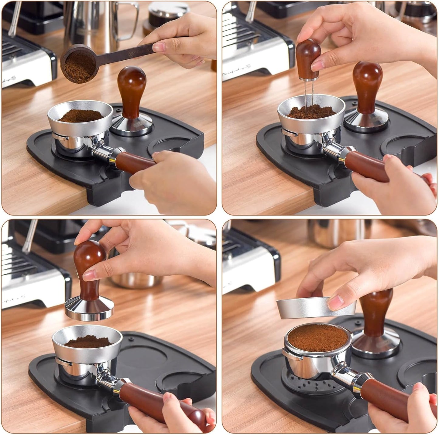 58mm Portafilter Funnel with Magnetic, Lightweight Aluminum Espresso Funnel