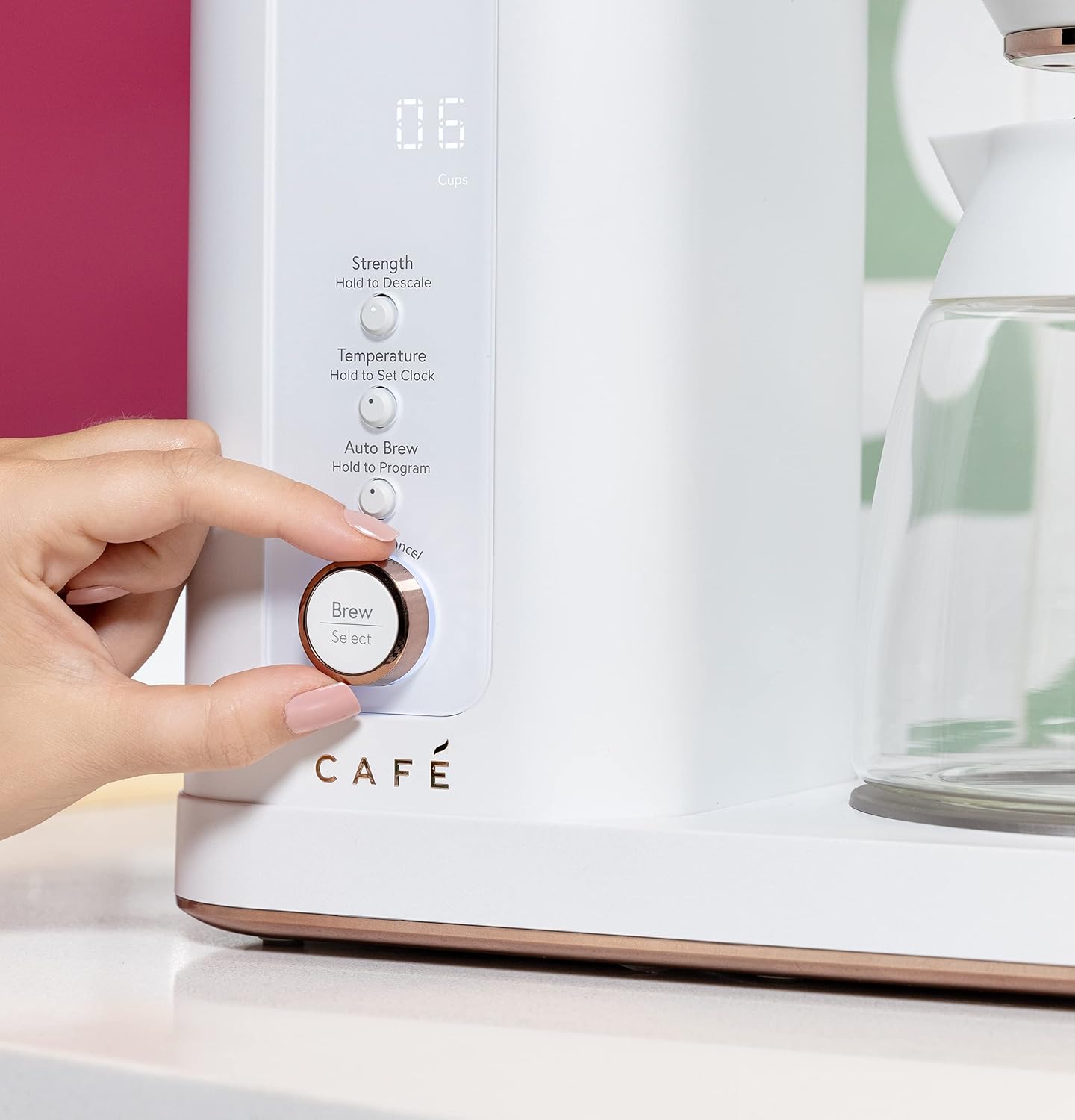 Café Specialty Drip Coffee Maker | 10-Cup Glass Carafe | WiFi Enabled Voice-to-Brew Technology | Smart Home Kitchen Essentials | SCA Certified, Barista-Quality Brew | Matte White