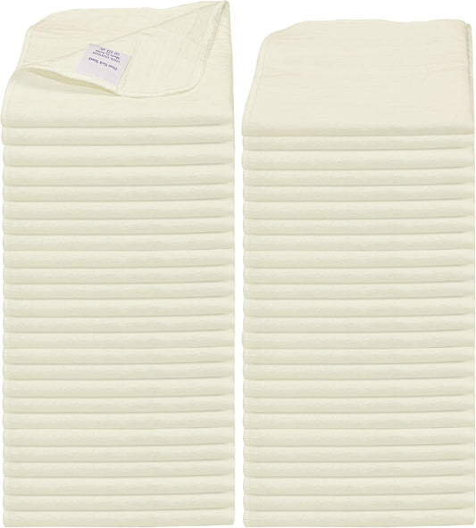 Shop Towels| Multipurpose Commercial and Residential Shop Cleaning| Car Wash, Polish, Housewares, Microwave, Coffee Machine, Restaurant, Bathrooms, Electronics, Auto Garage | 50 Pack 14"x12" Natural