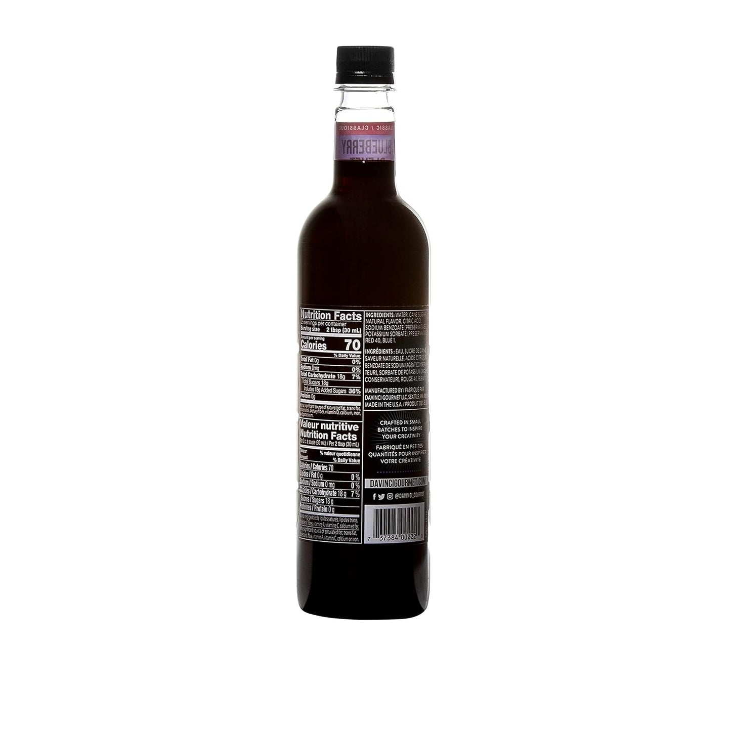 DaVinci Gourmet Classic Blueberry Syrup, 25.4 Fluid Ounces (Pack of 1)