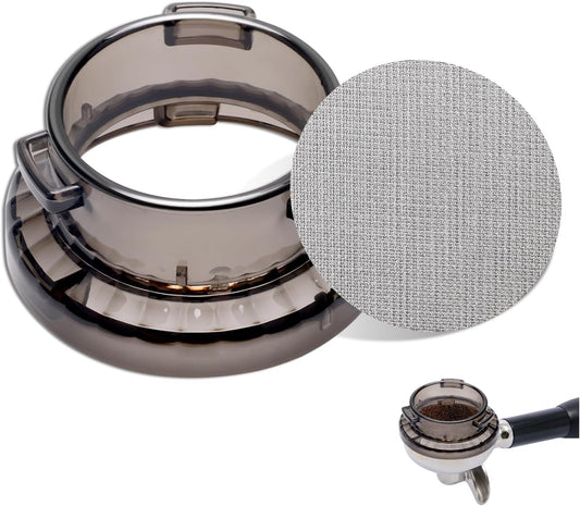 54mm Dosing Funnel with 53.5mm Puck Screen, Catcan Espresso Portafilter Funnel for Breville Series Barista