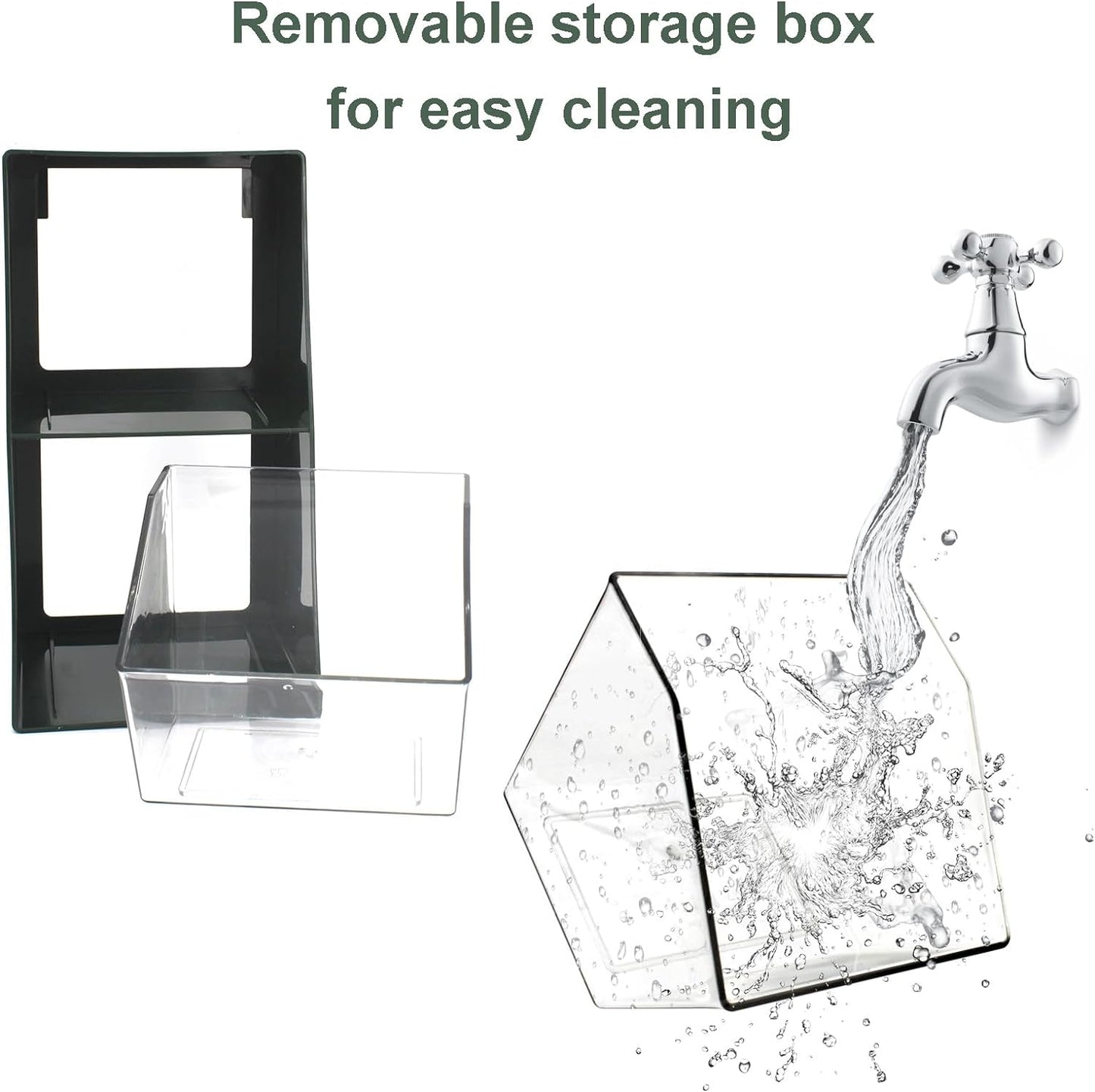 2 Pack Coffee Pod Holder K Cup Storage Coffee Bar Organizer for Home and Office Countertop Organiser Storage Bins for Coffee Station Counter Container for Tea bag Sugar Creamer Filter Green