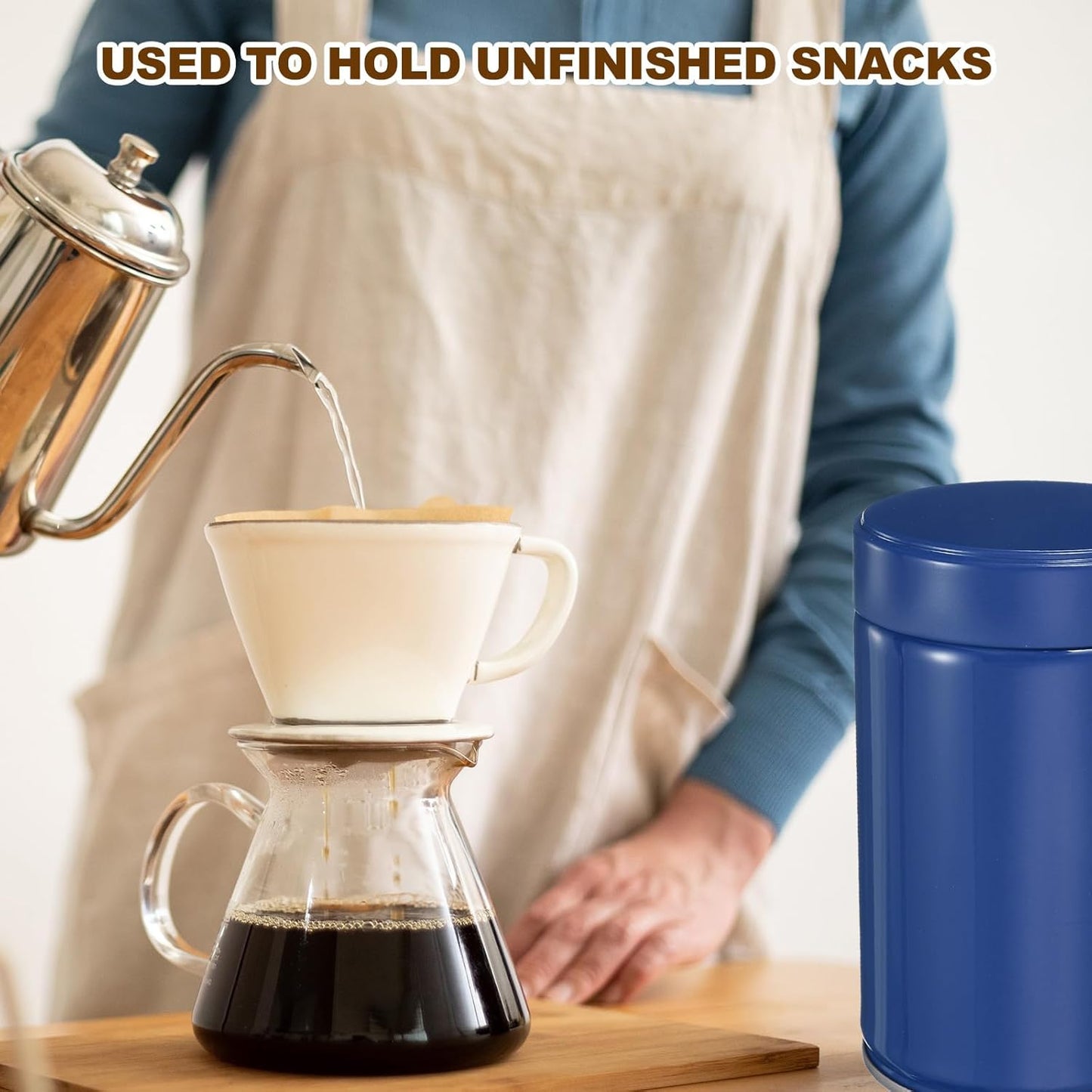 uxcell 2Pcs Round Tea Canisters, 5" x 3" Airtight Metal Tea Containers for Loose Tea, Coffee Beans, Spices - Durable, Compact, and Stylish Storage Tea Tin (Blue)