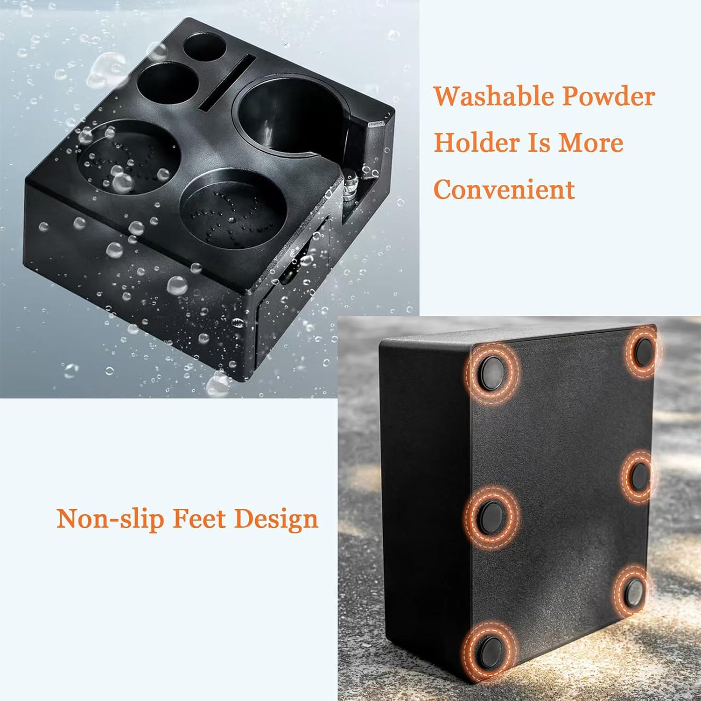 Espresso Tamper Station,Tamping Station Plastic Coffee Tamper Stand, Portafilter Holder for 51mm54mm58mm Espresso Machine Accessories