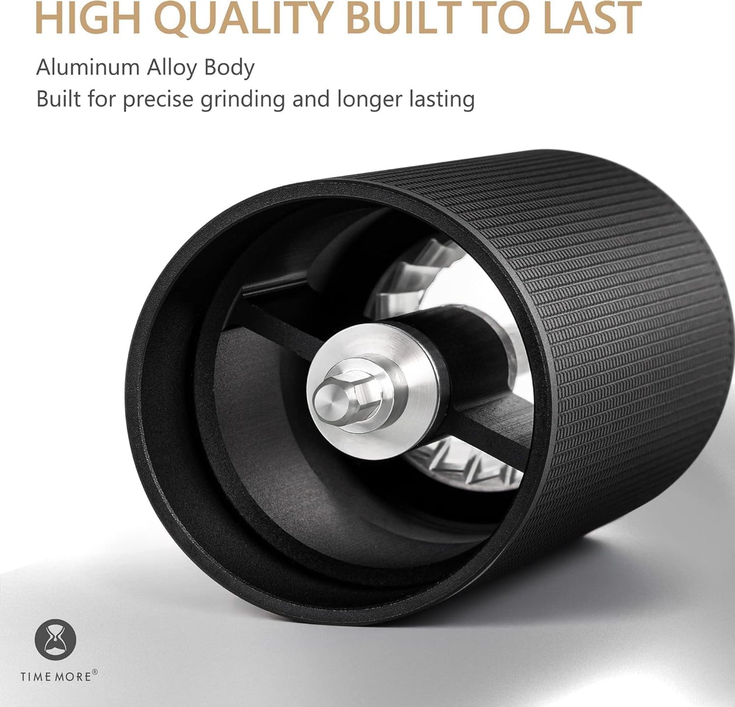 TIMEMORE Chestnut C3S PRO Manual Coffee Grinder - Compact with Foldable Handle, Adjustable Stainless Steel S2C Conical Burr for Espresso, French Press & More, Portable Coffee Grinder (Black)